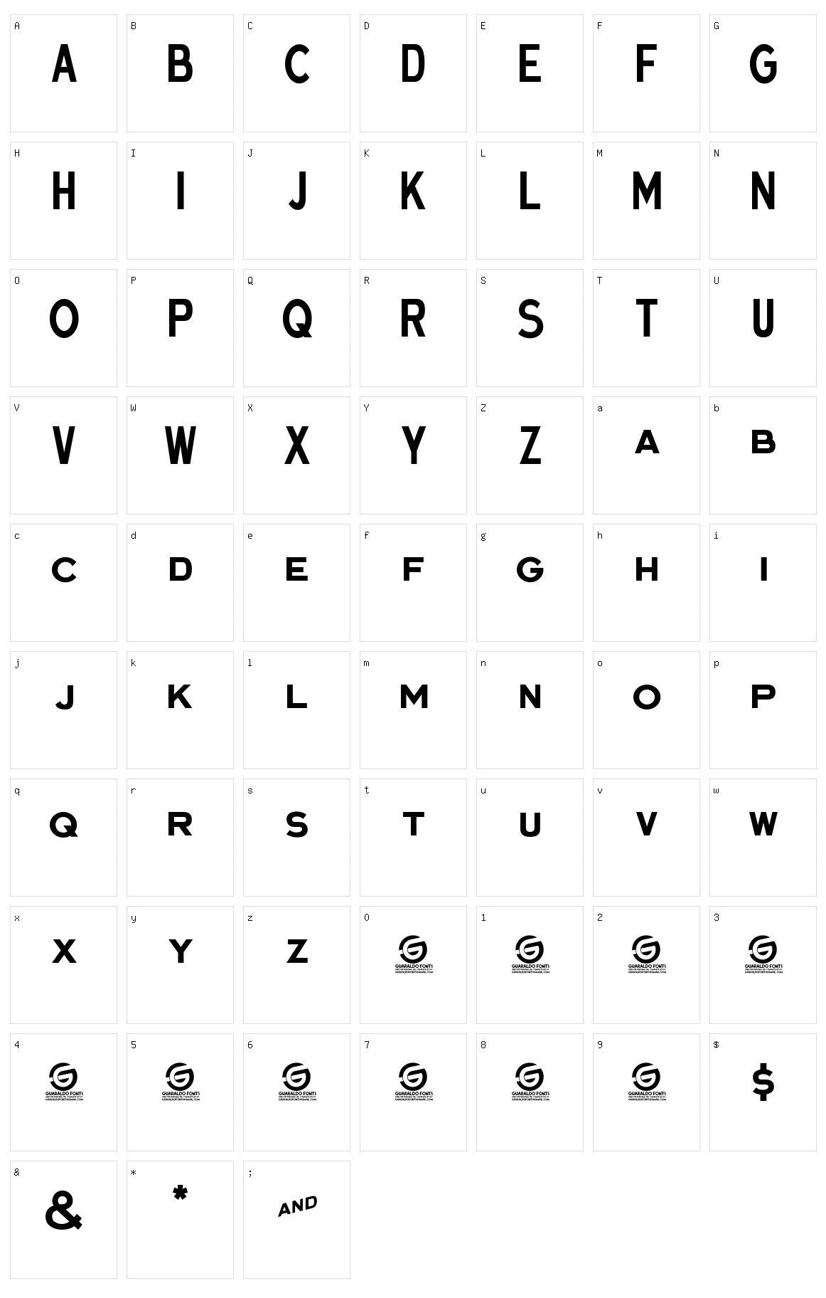 Gin and Soda Character Set