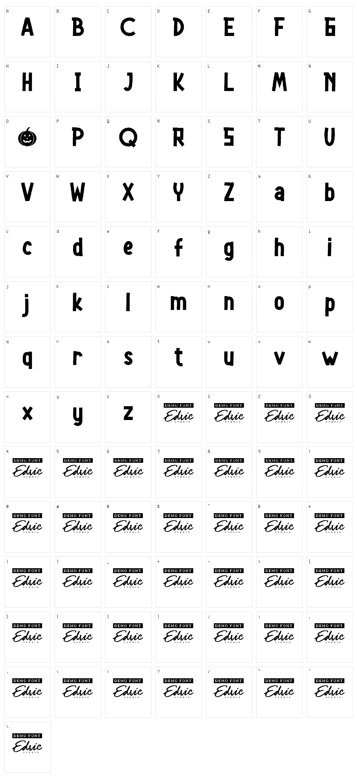 Yellow Pumpkin Character Set