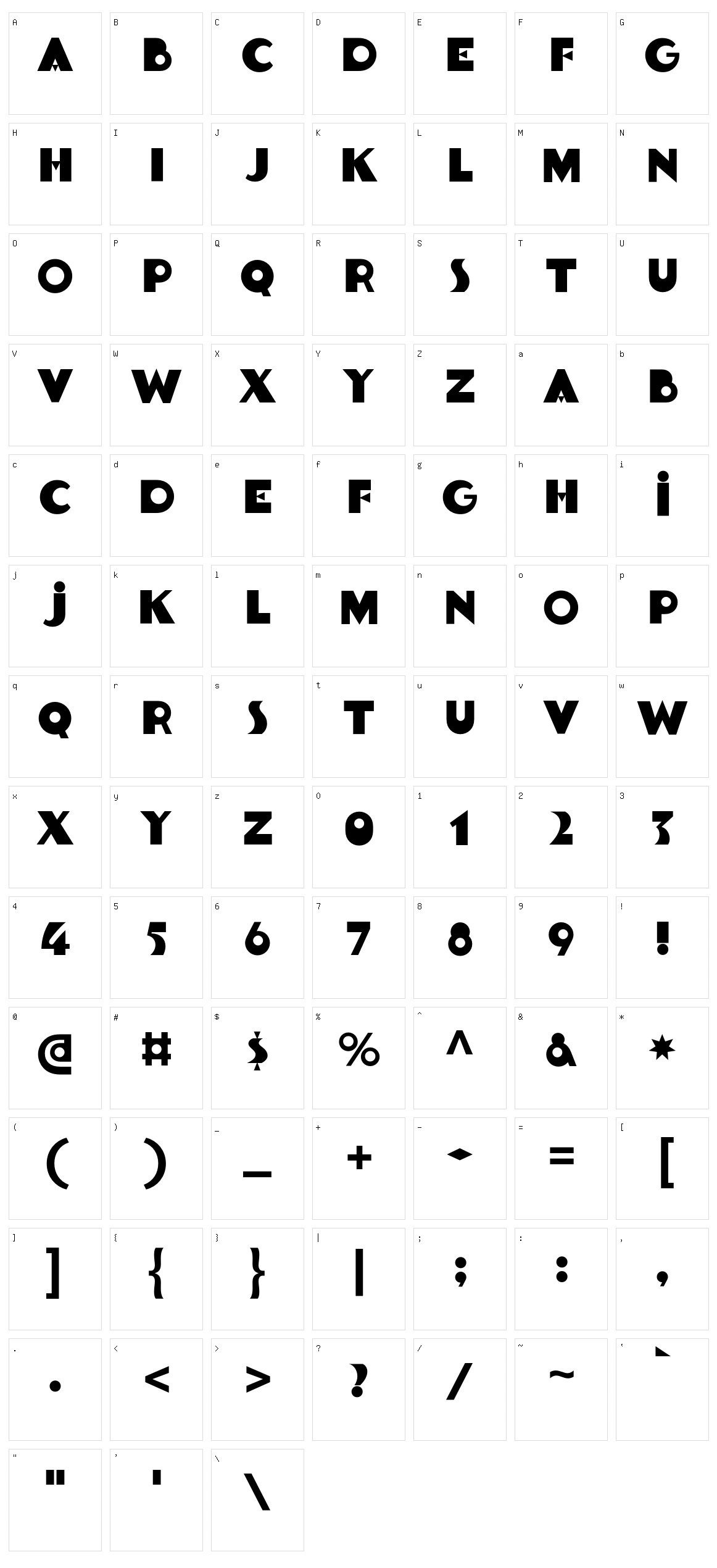 Goldsaber Character Set