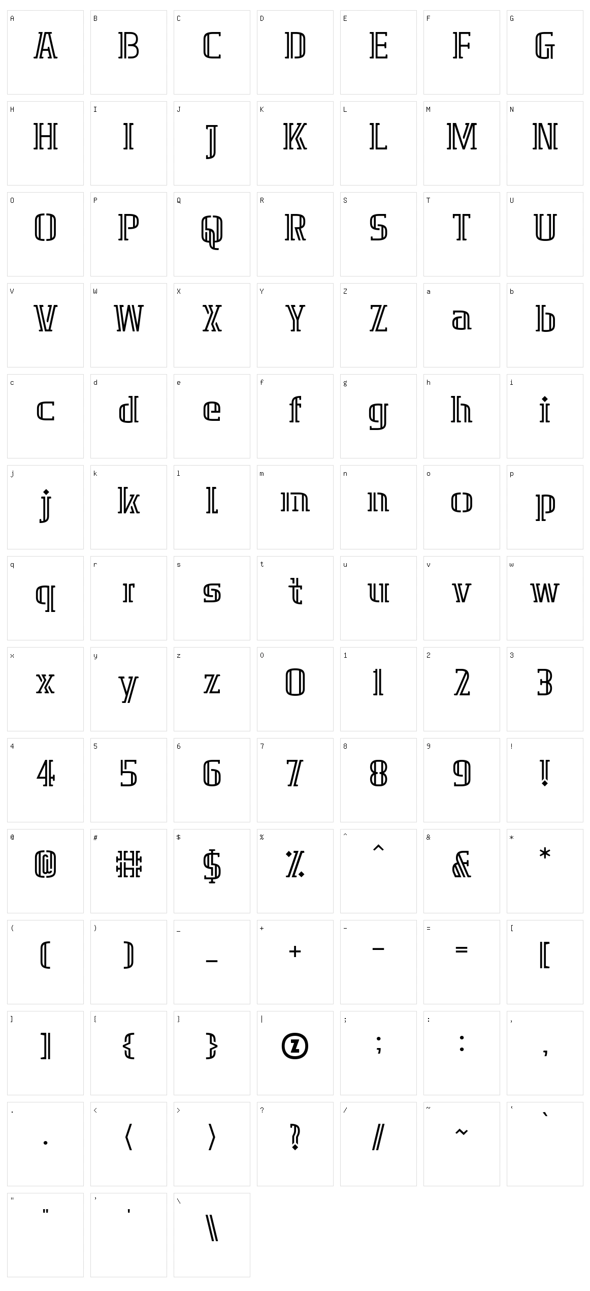 Grafika Type.2 Character Set