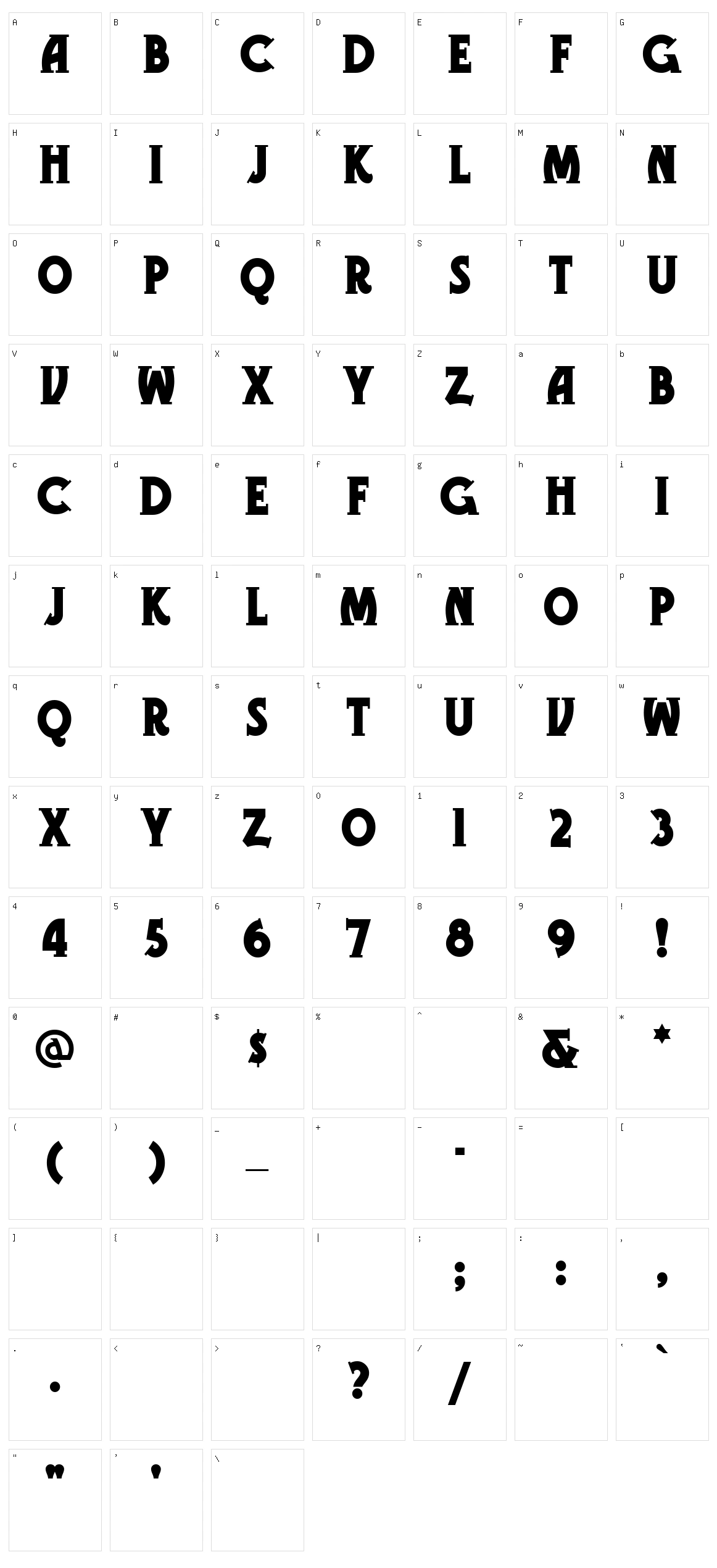 Gramophone NF Character Set