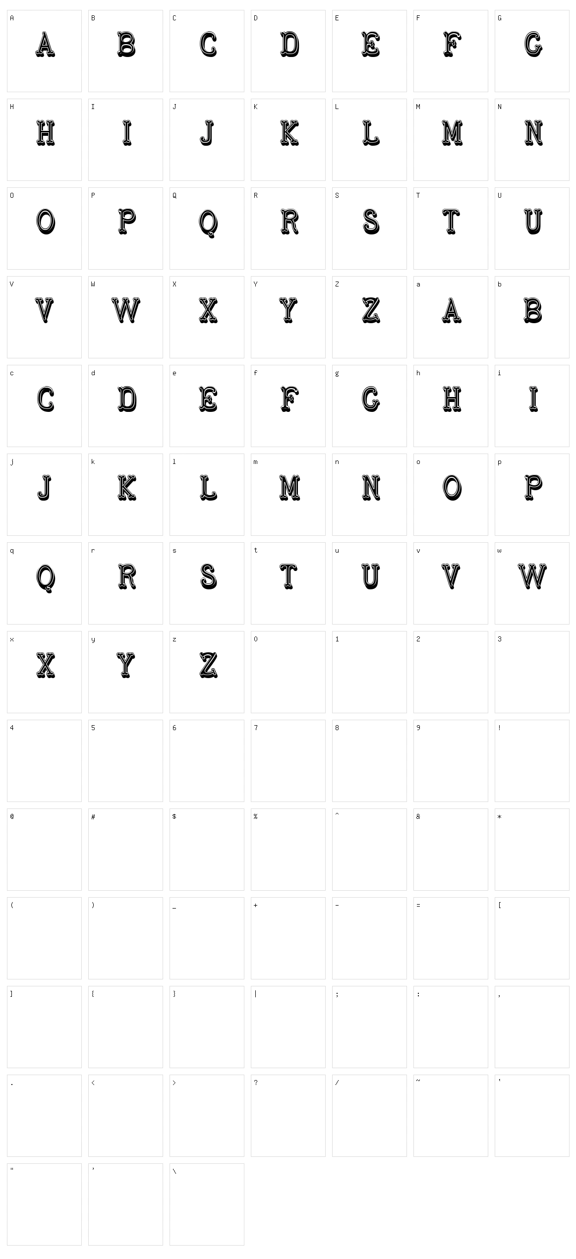 Grandes Character Set