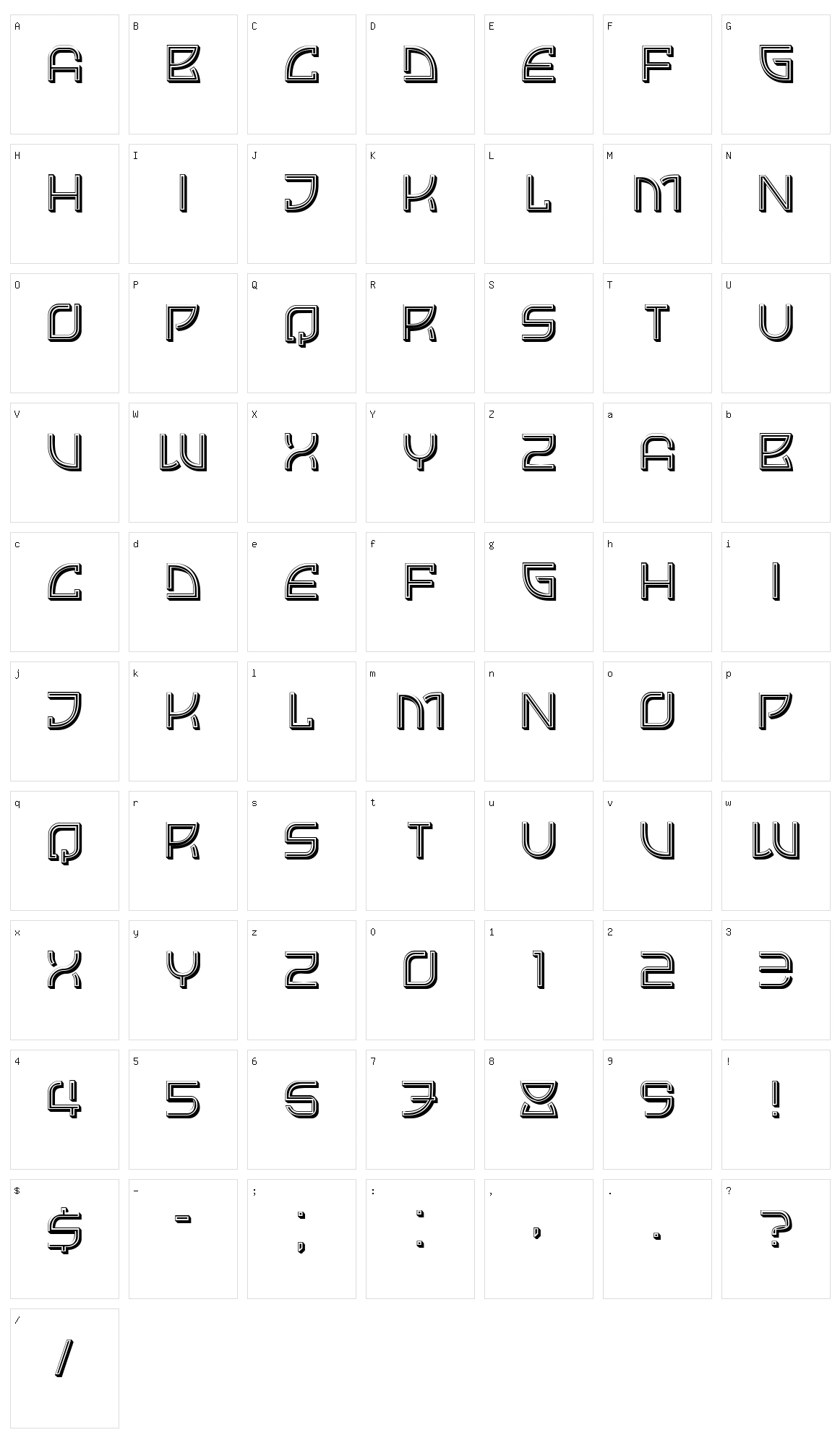 Grotesque Character Set