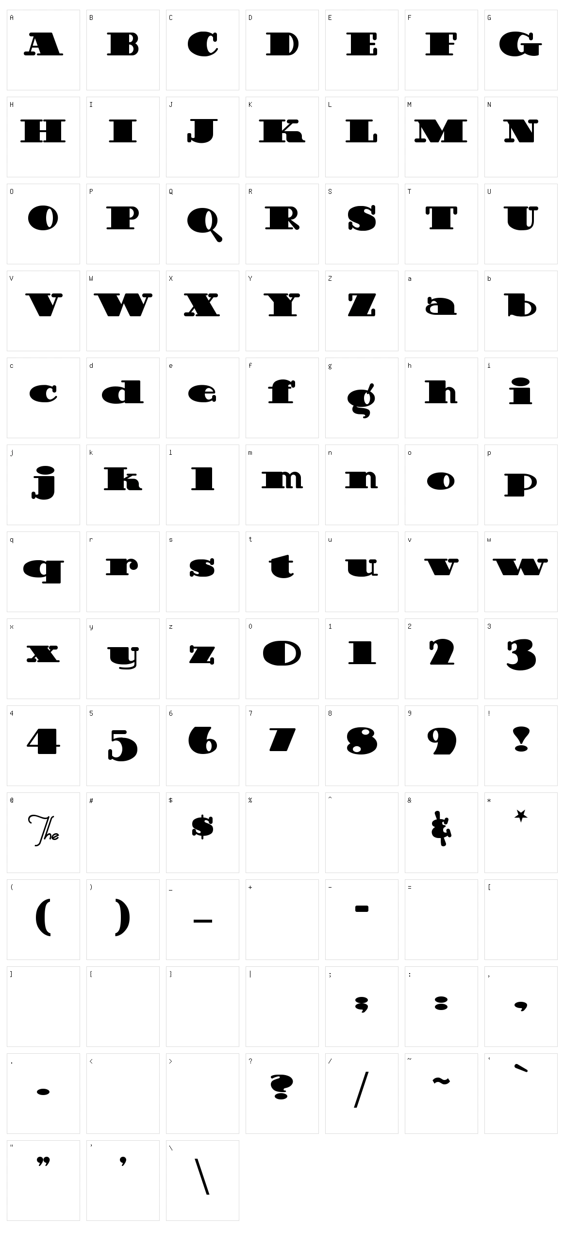 Guinness Extra Stout Character Set