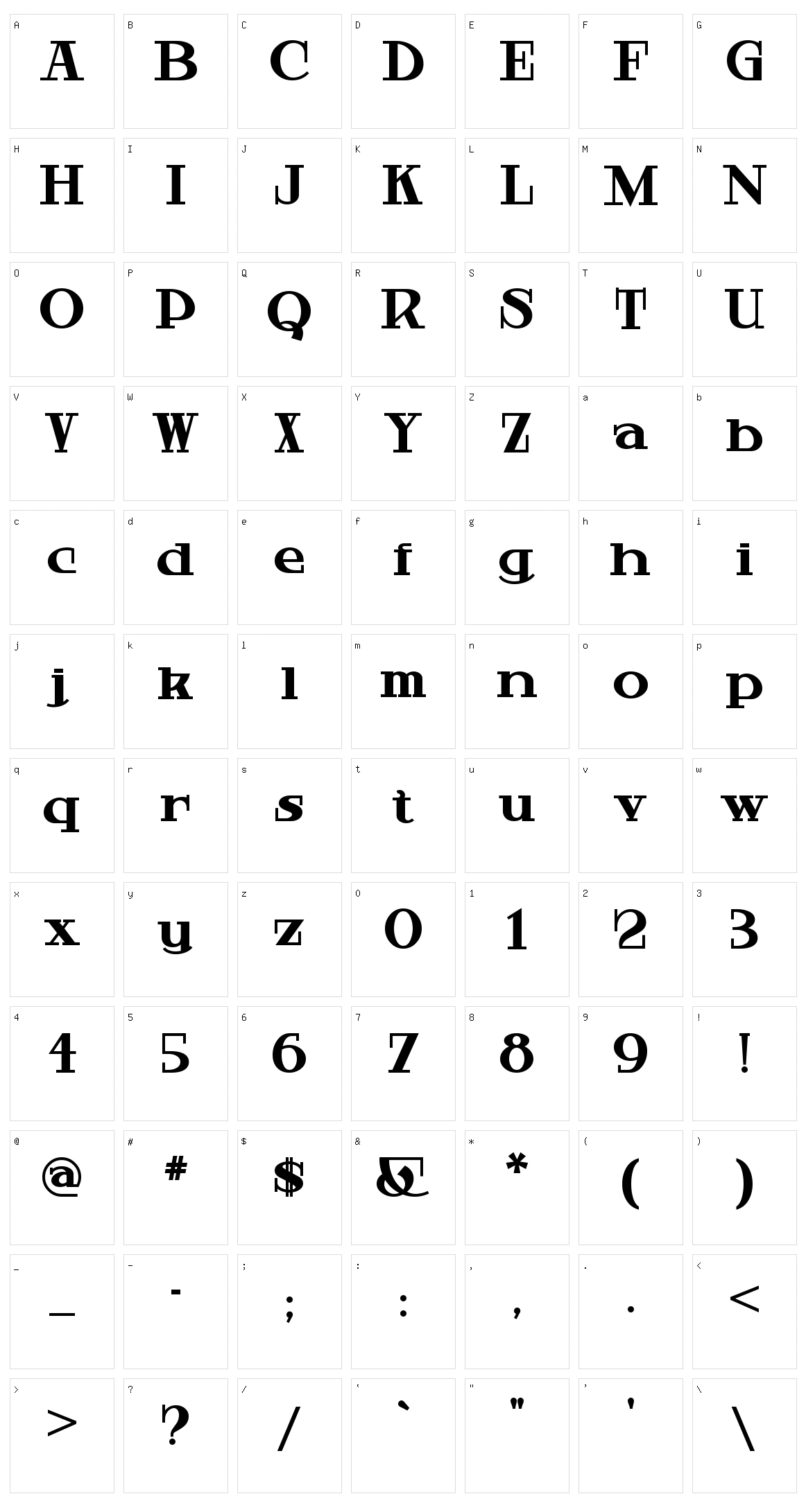 Hardly Worthit Character Set