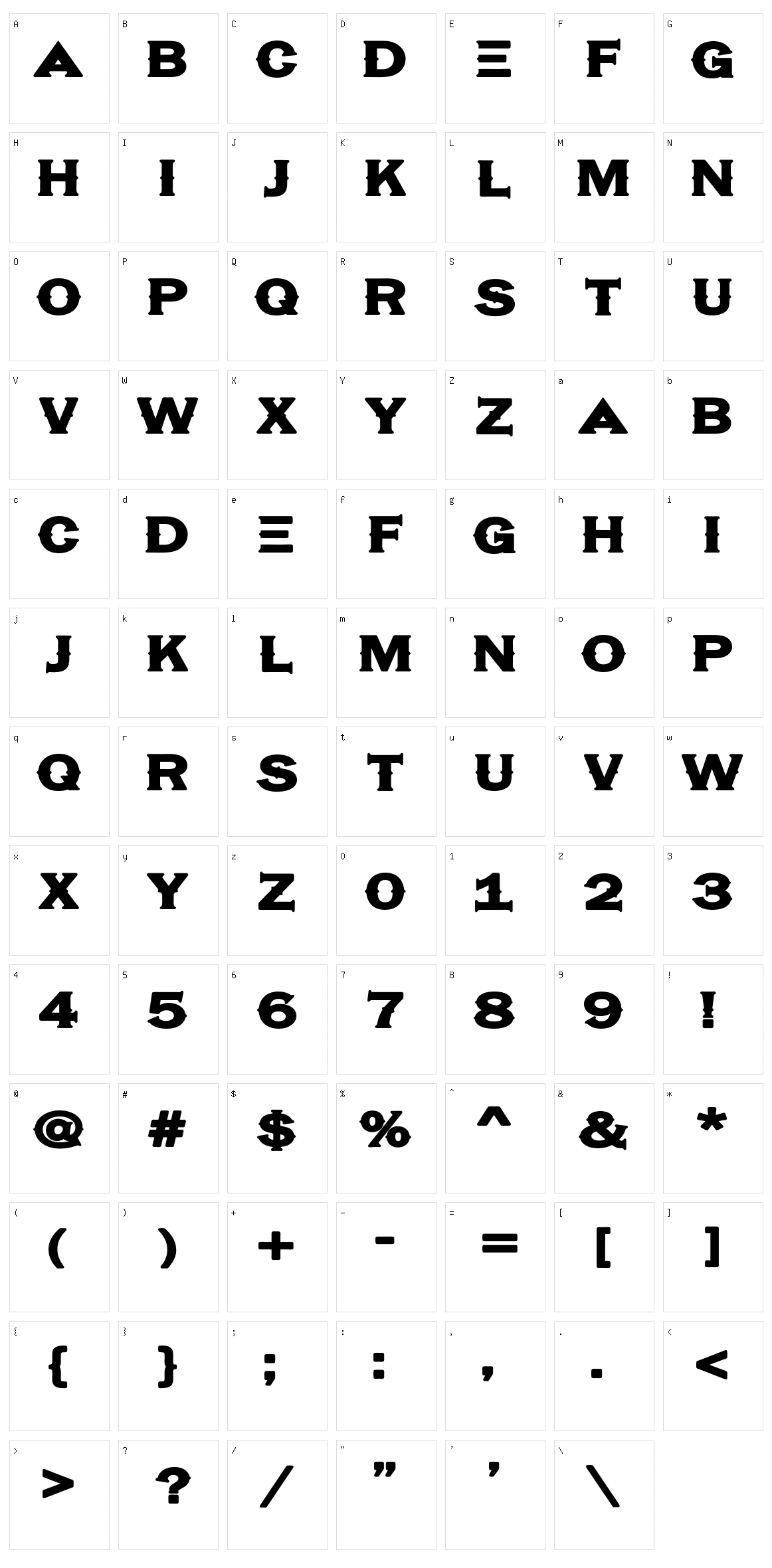 Hassified Character Set