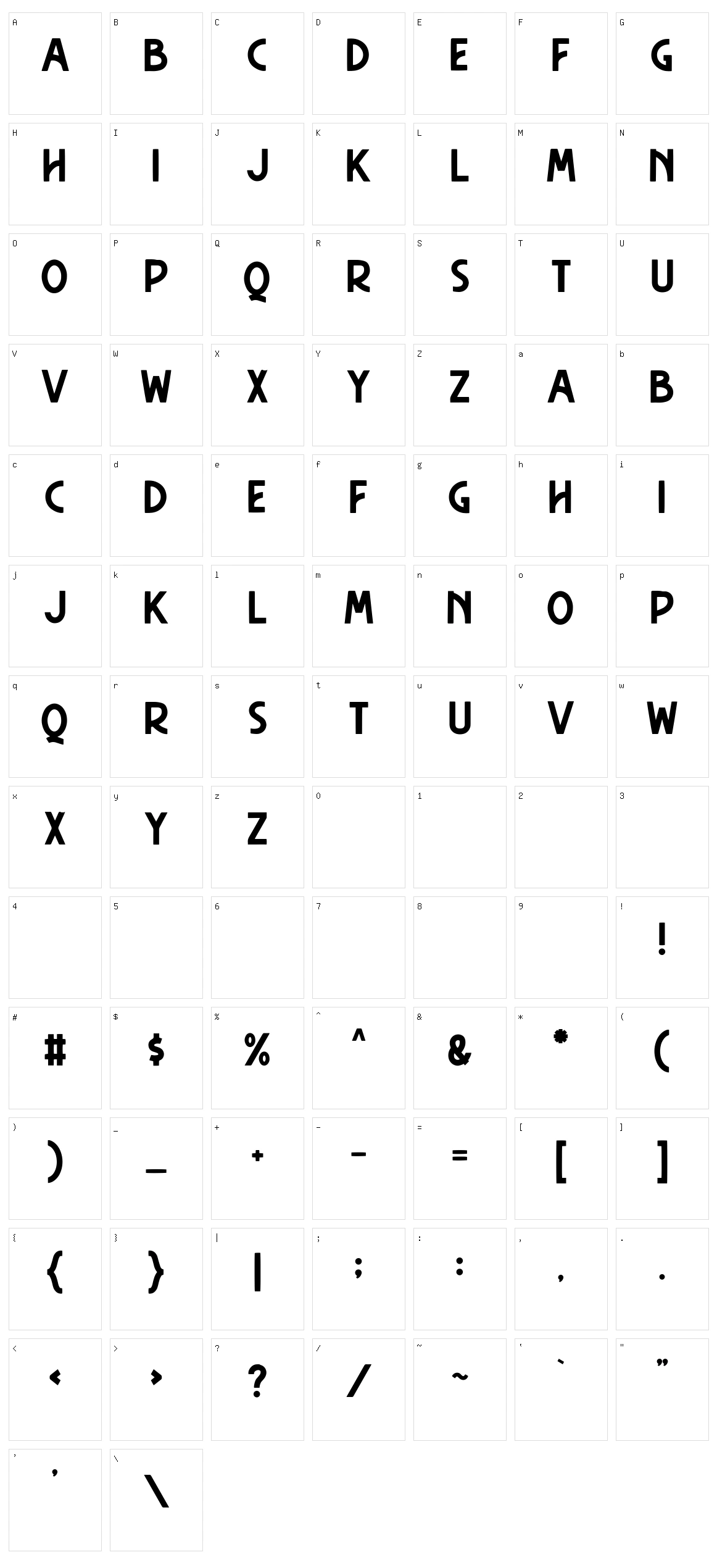 Hasthon Character Set