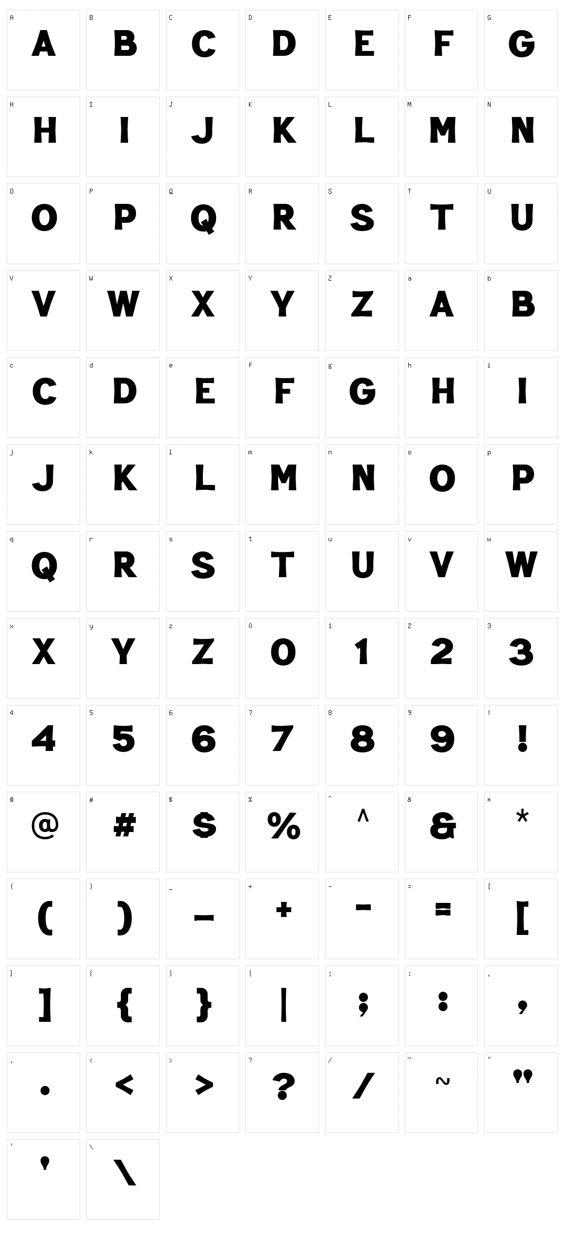 Helight Character Set