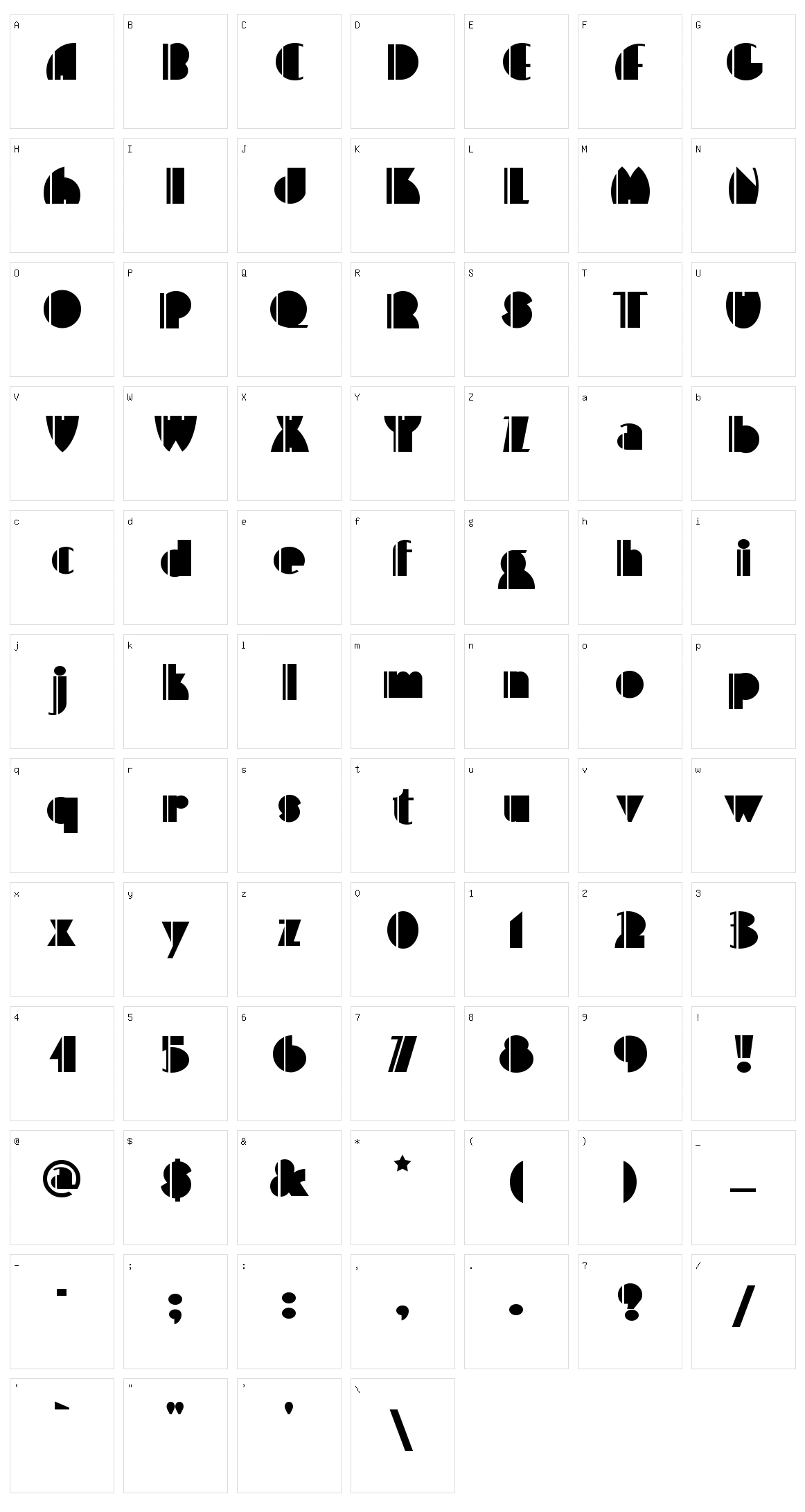 High Five Character Set