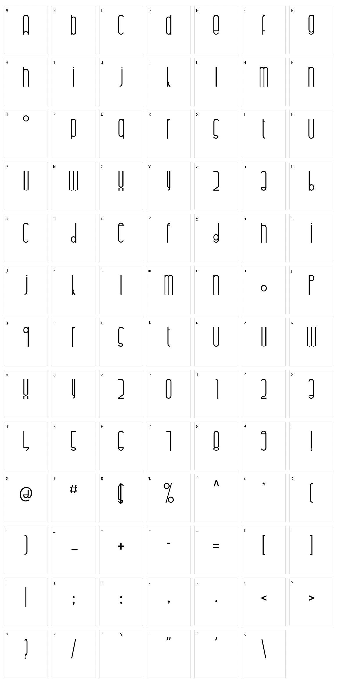 Highalto Character Set