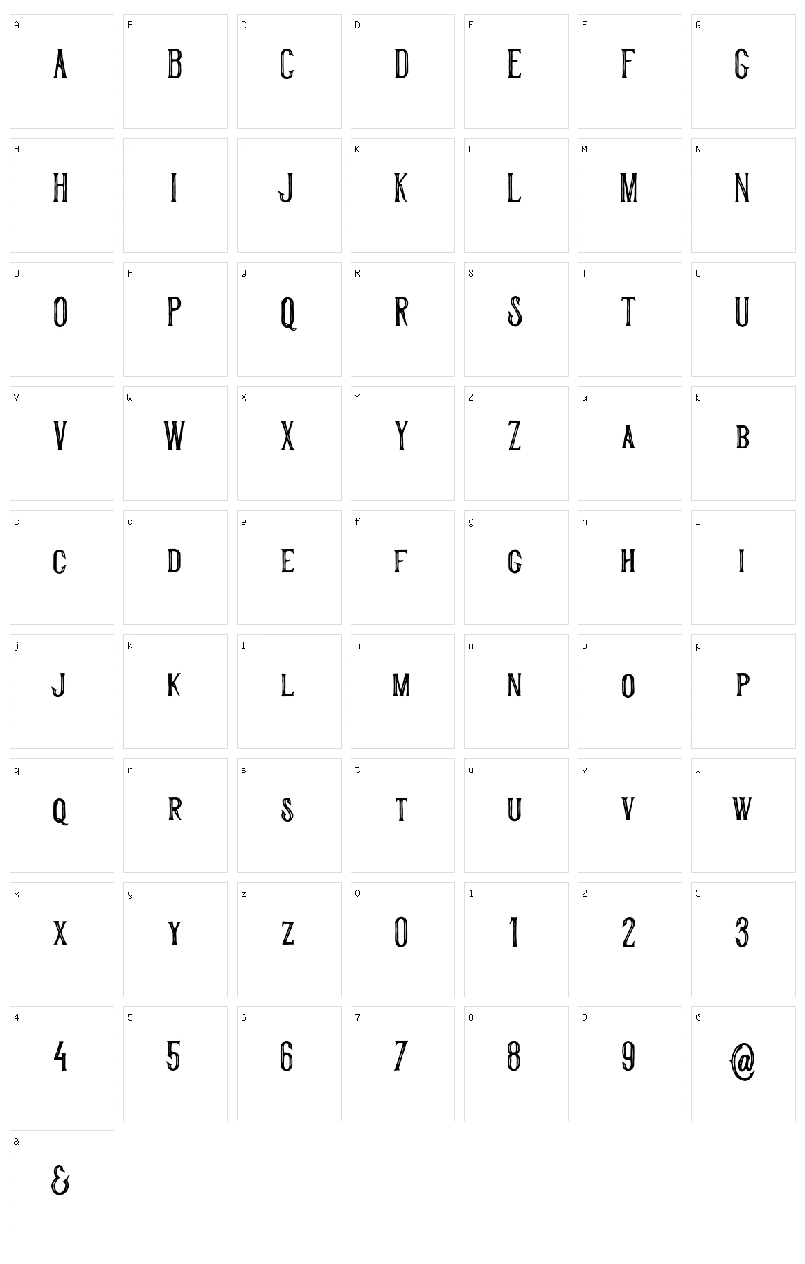 Historycal Character Set