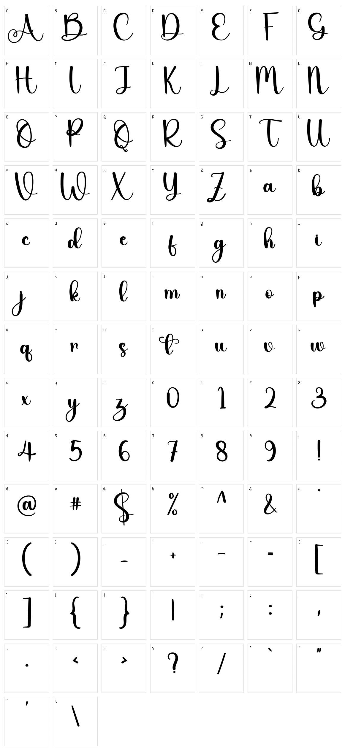 Diamond Character Set