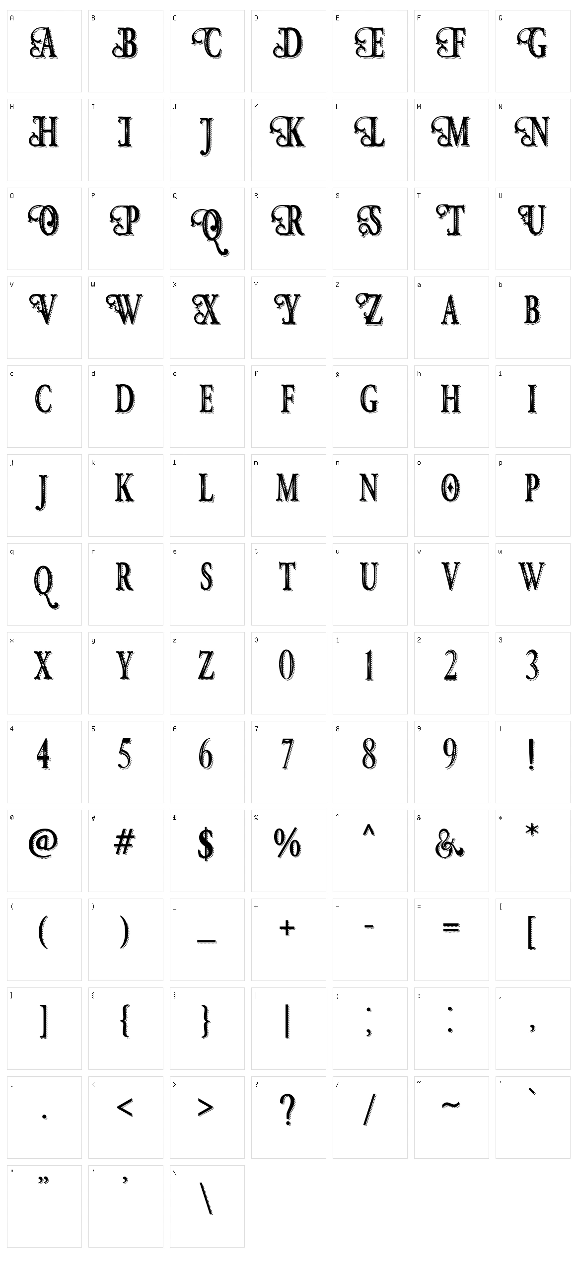 Hunter Heart Character Set