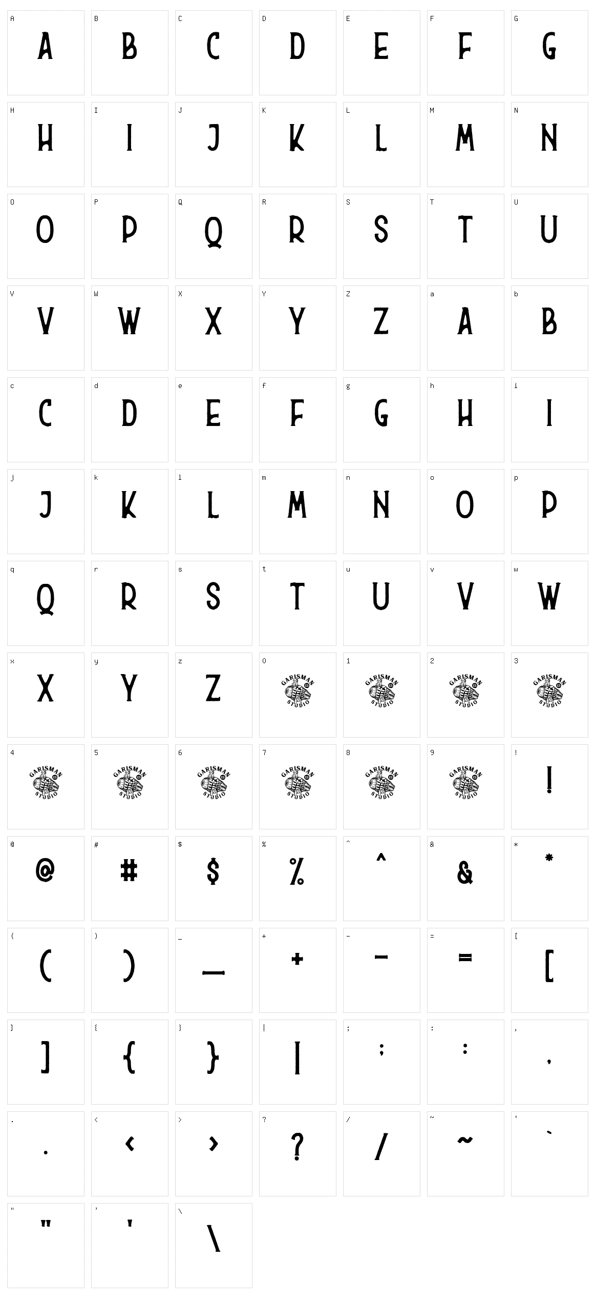 Hurson Character Set