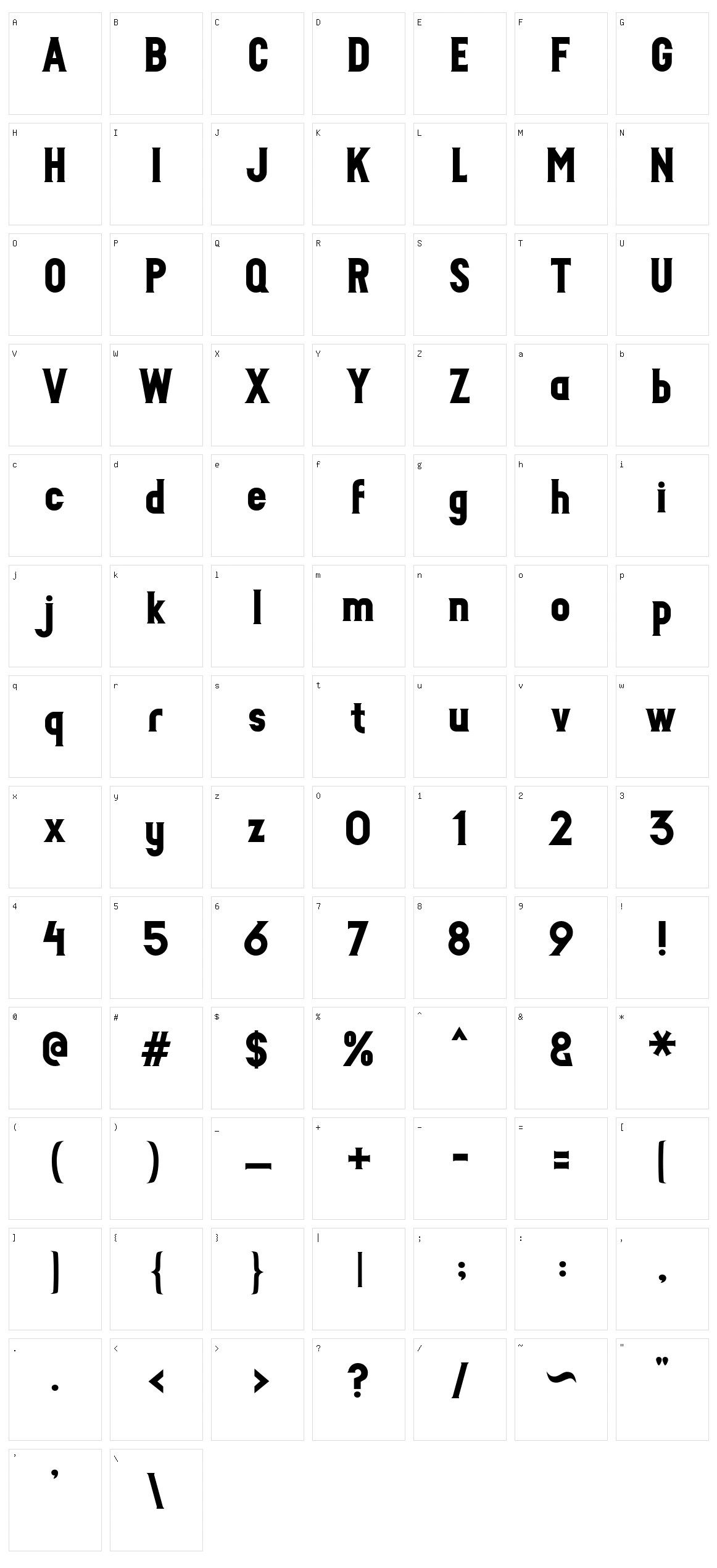 Idaho Character Set