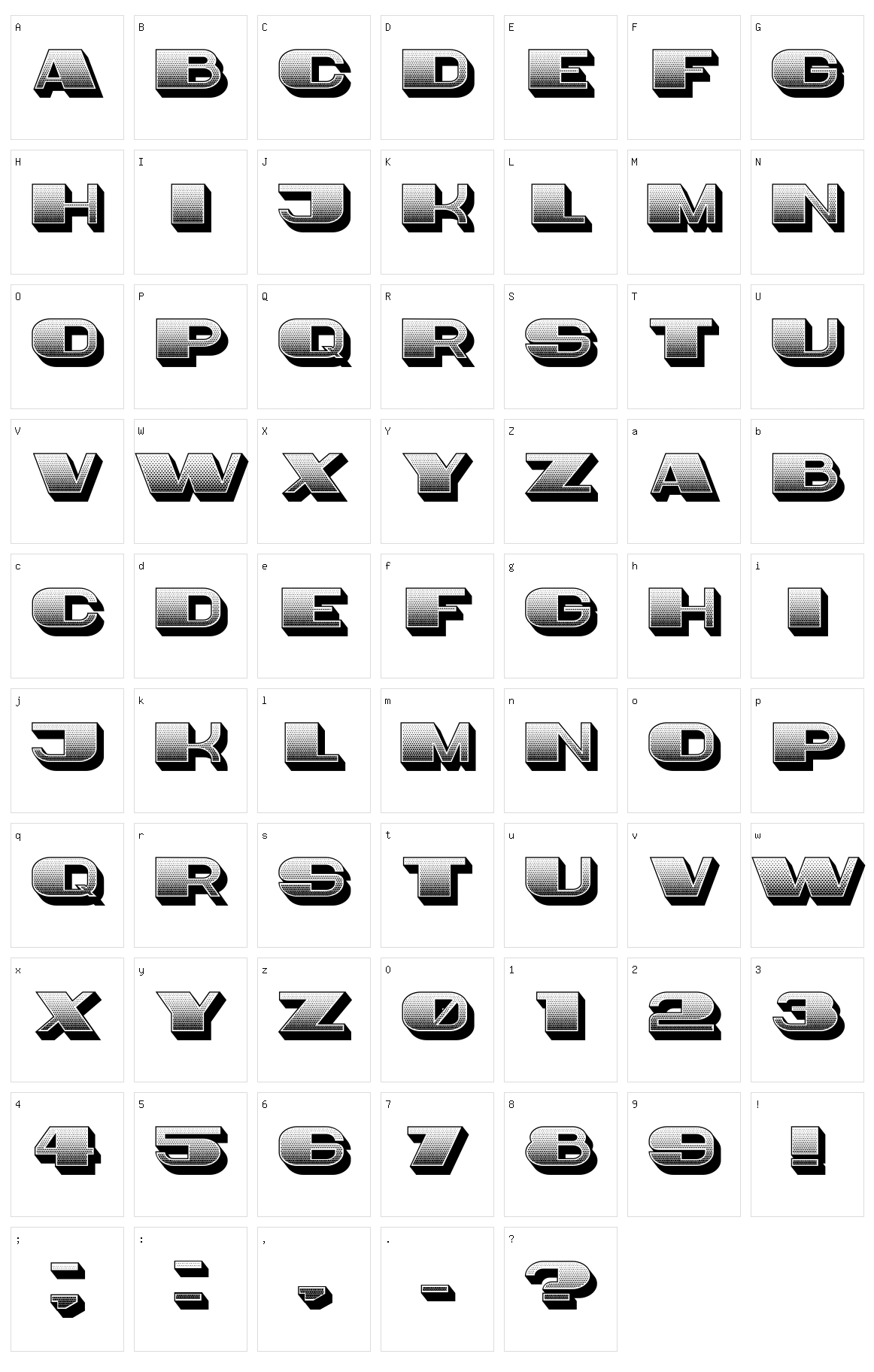Idiot Character Set