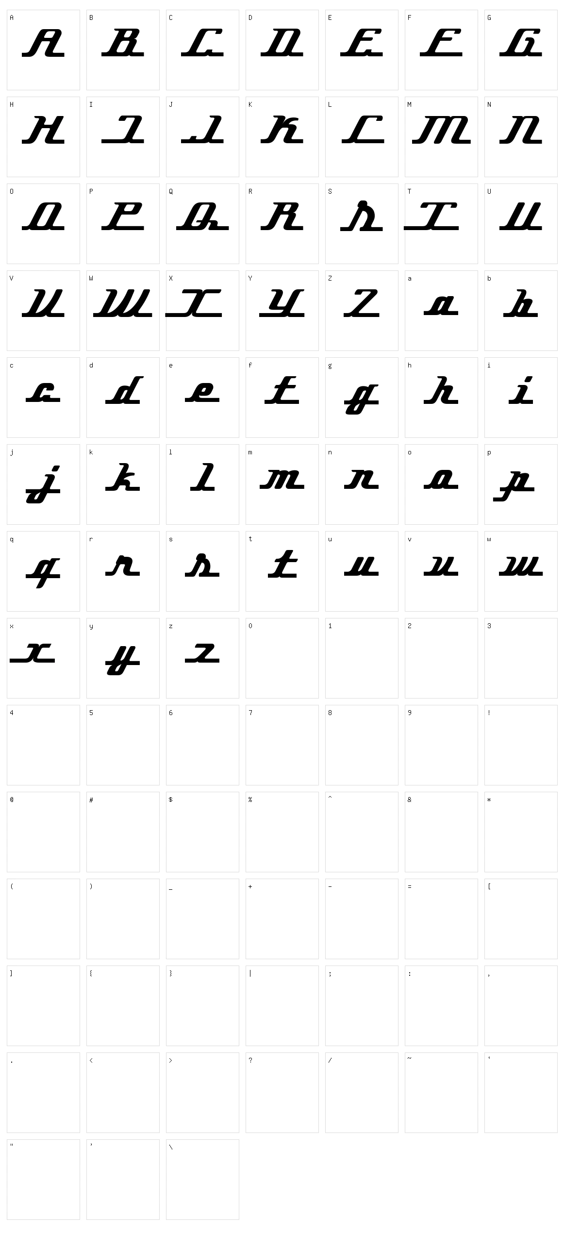 Ikarus Character Set