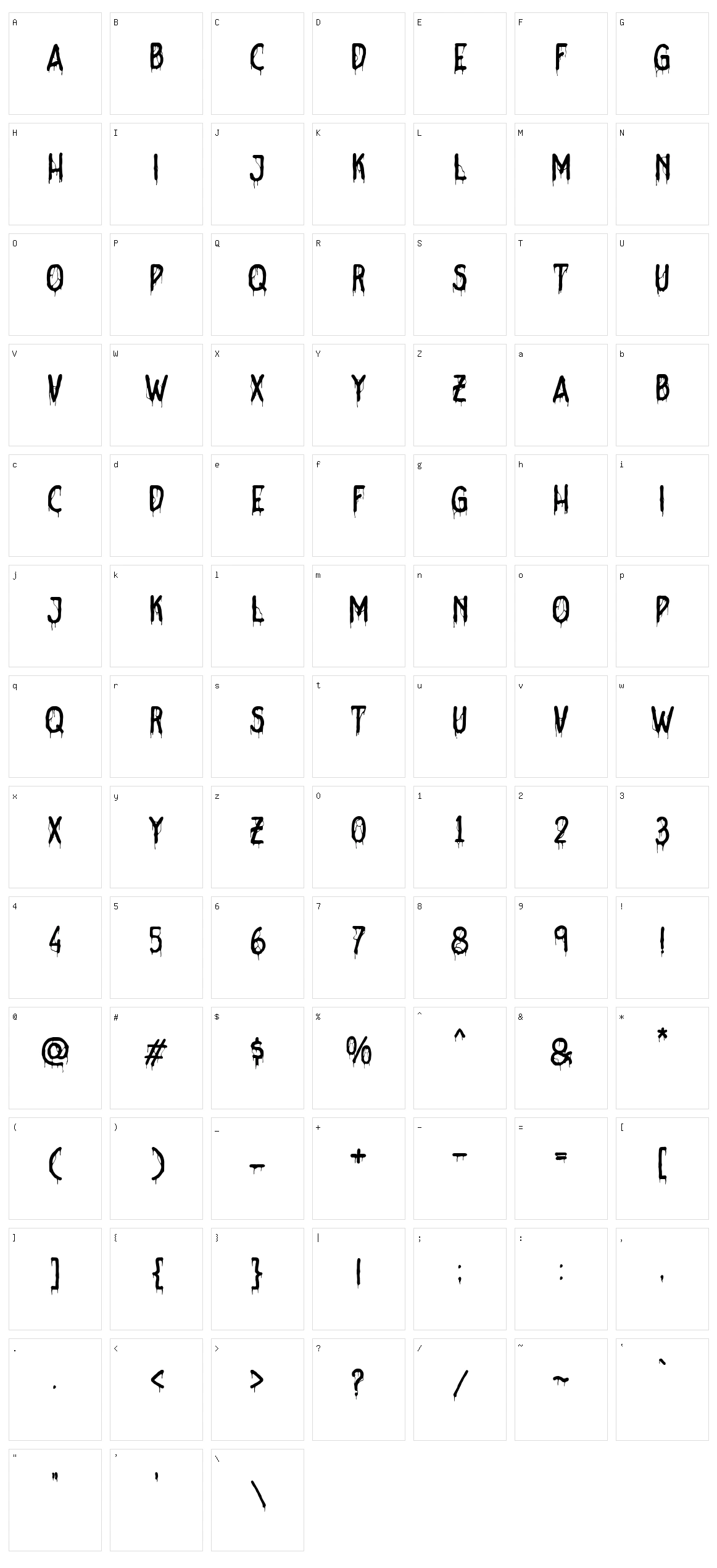 Whisper Night Character Set