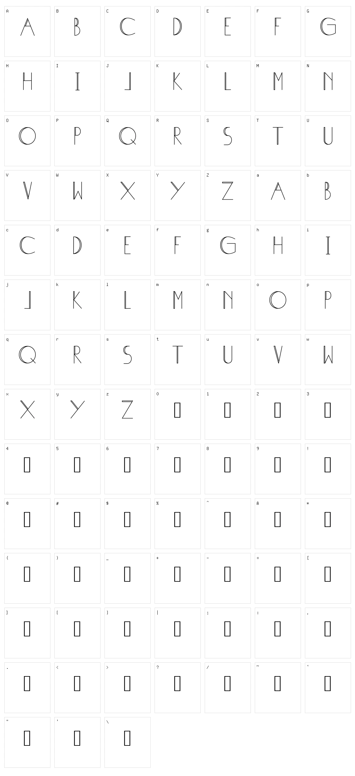 Isabel Character Set