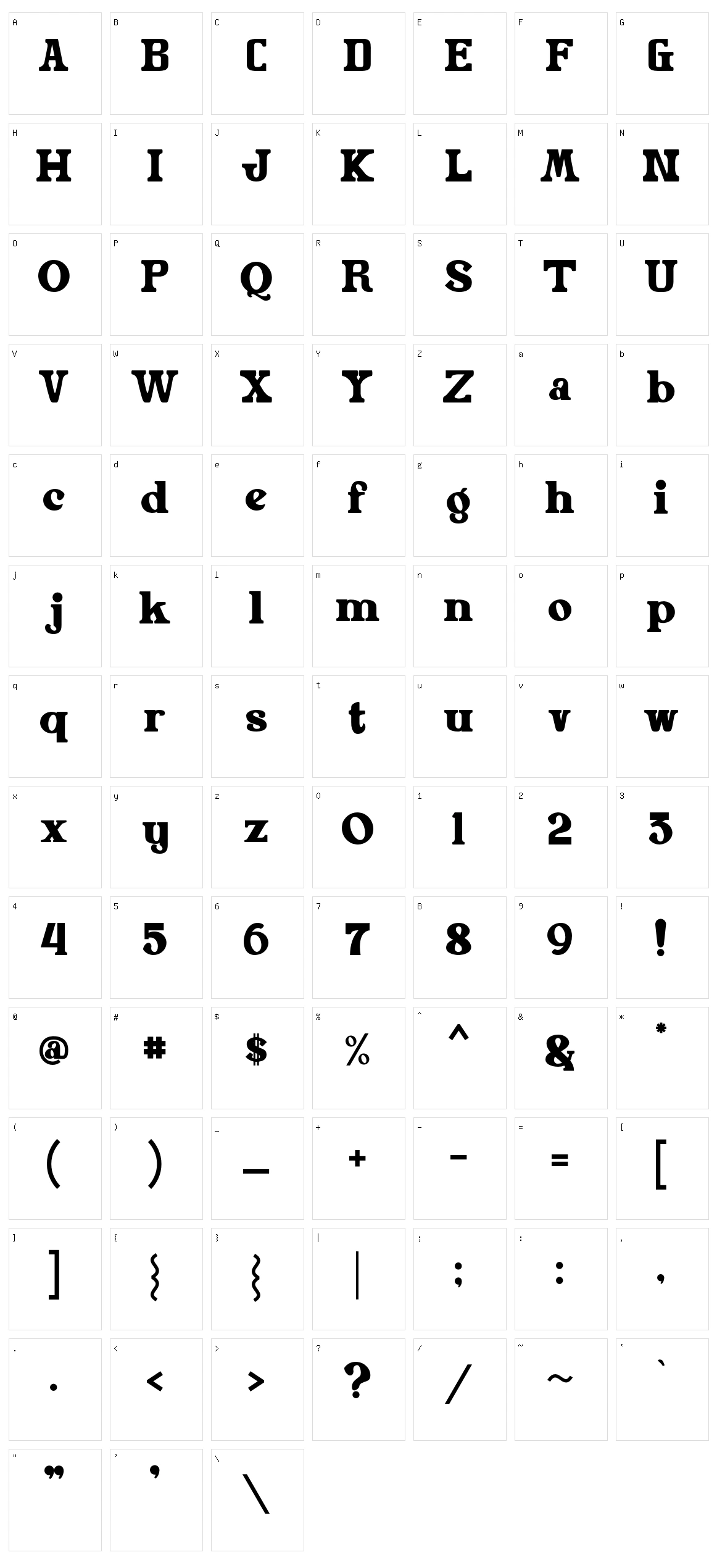 Jack Rooney Character Set