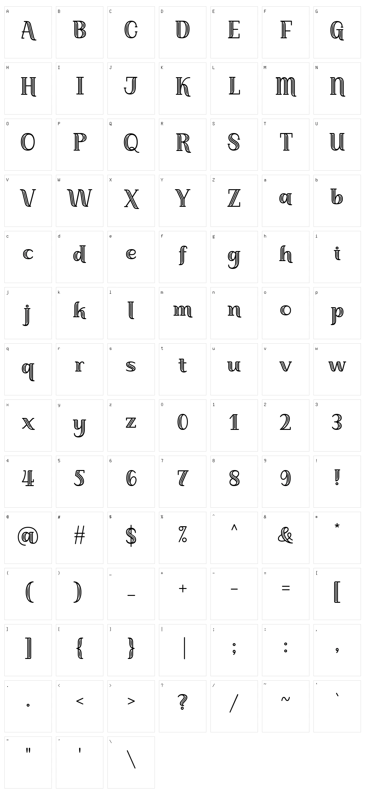 Jumat Character Set