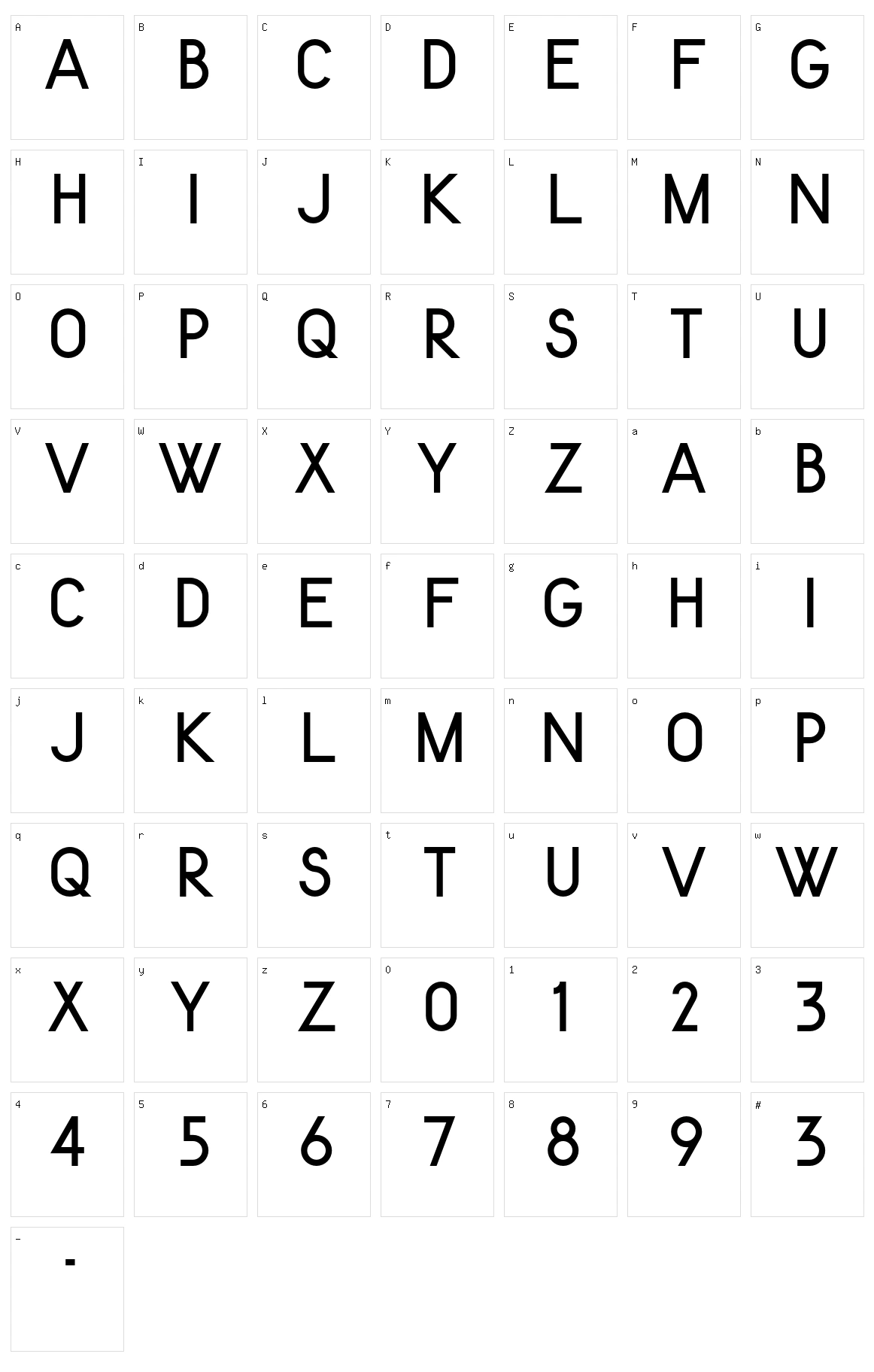 Kenteken Smits Character Set