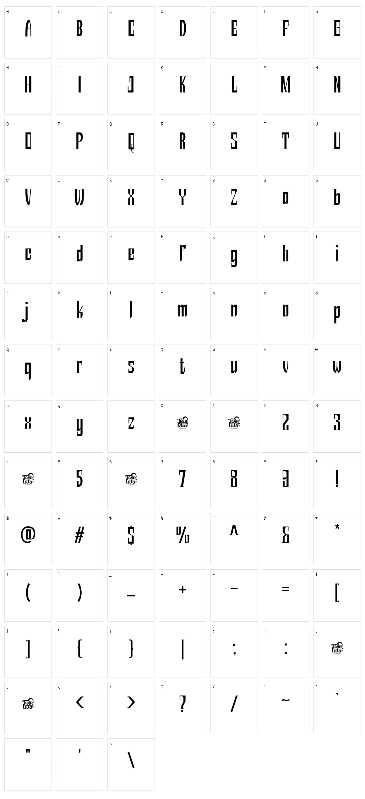 Koondim Character Set