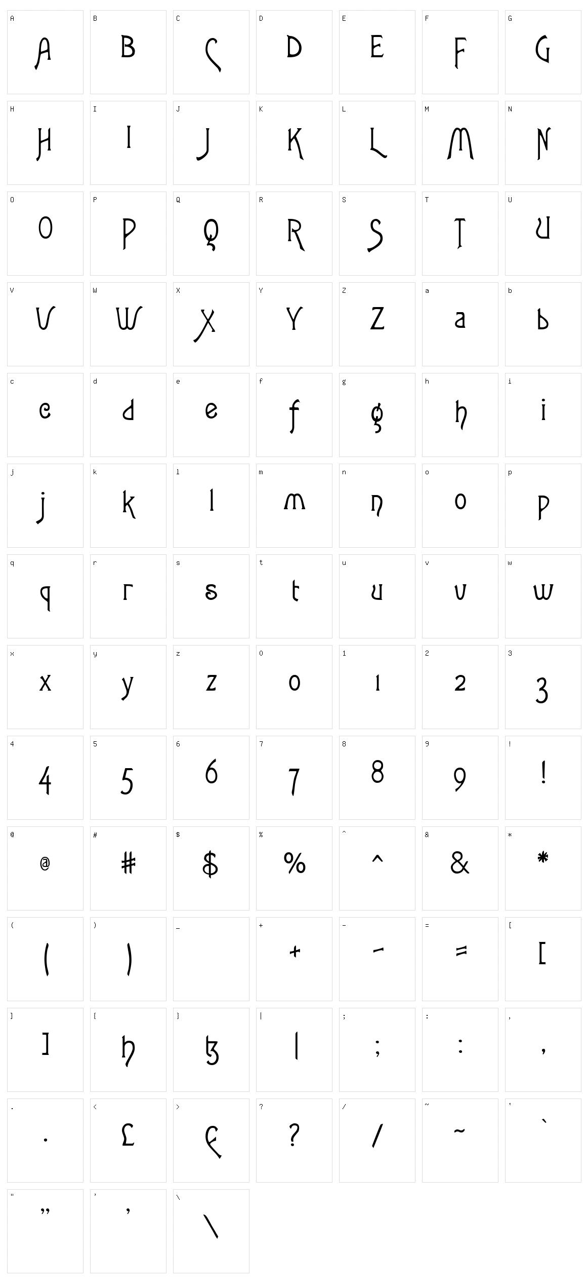 Lansbury FG Character Set