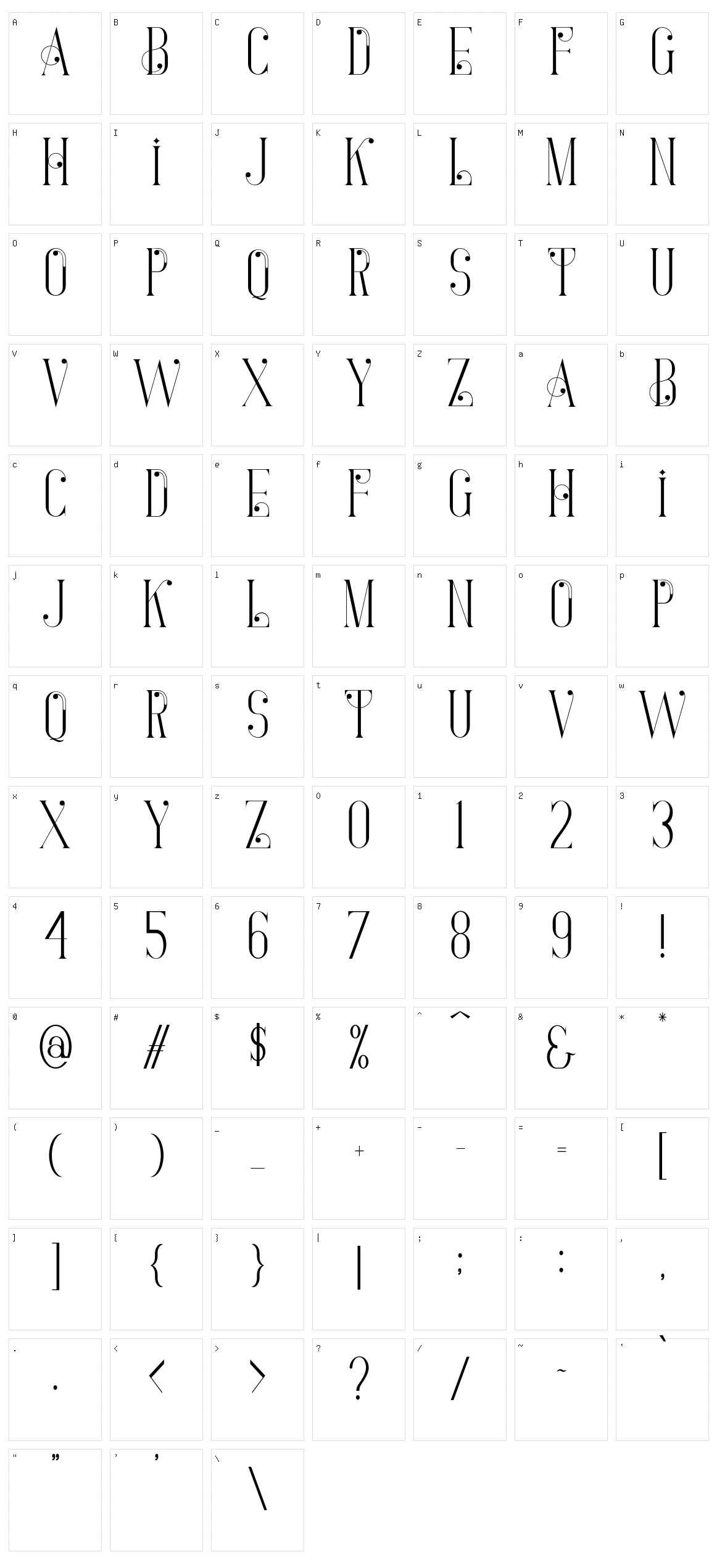 Largely Elegant Character Set