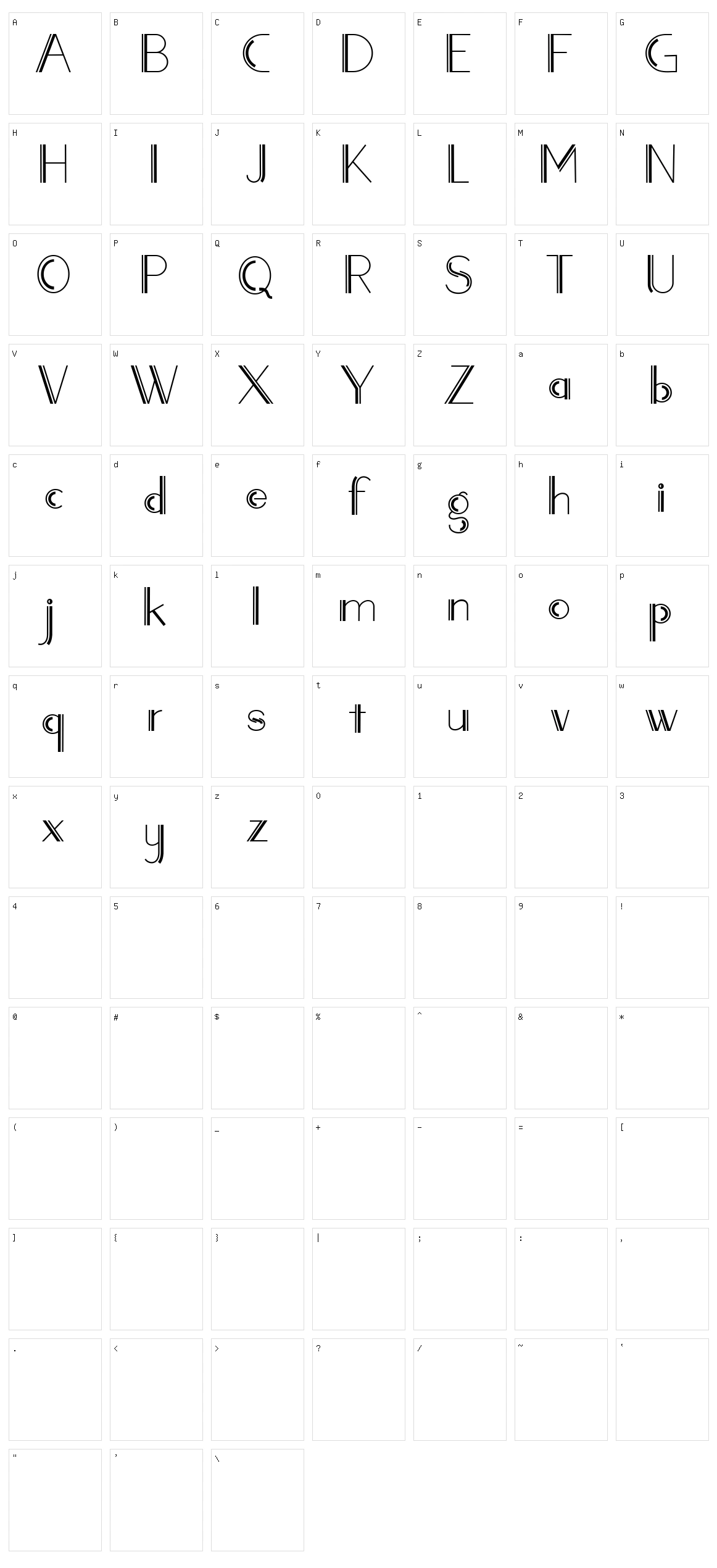 Larosh Sithal Sans Serif Character Set