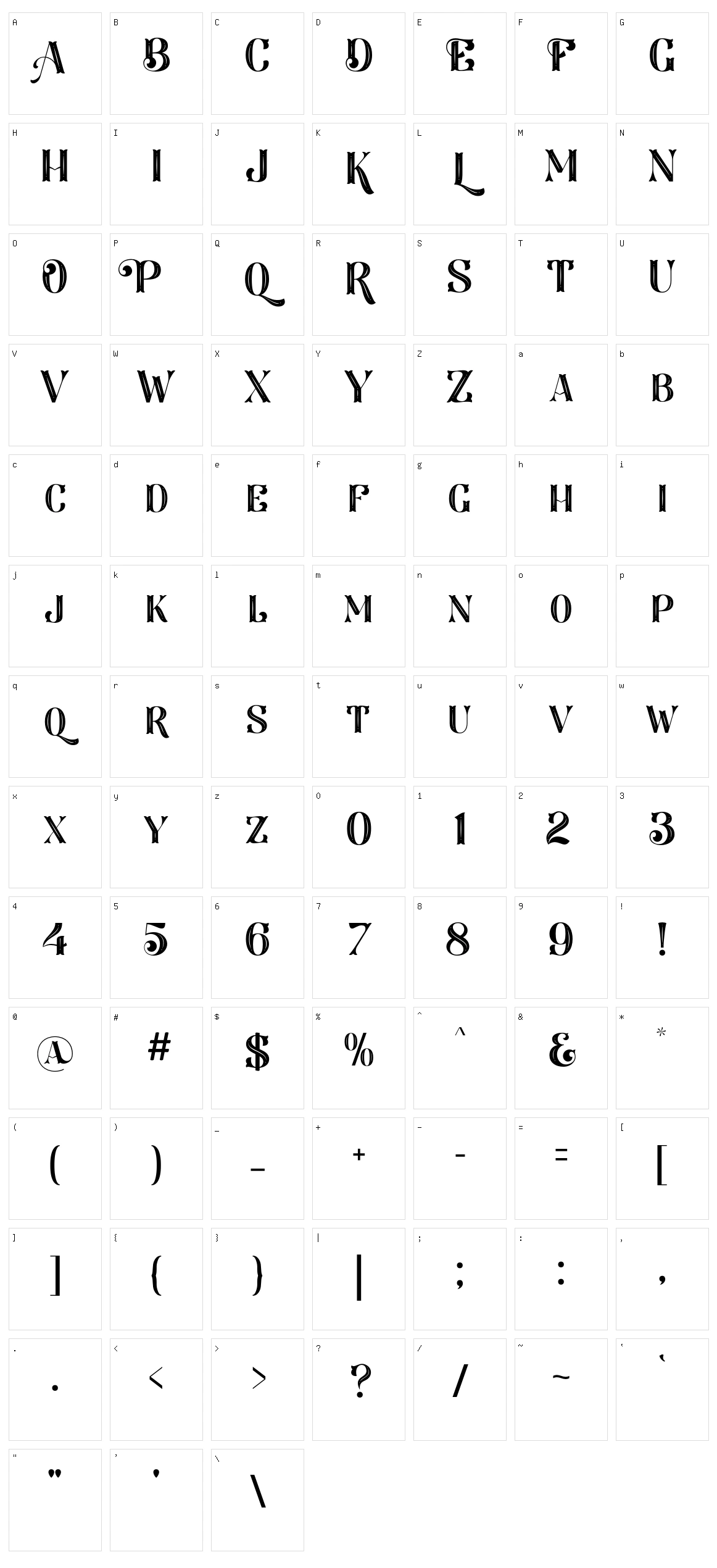 Larson Character Set