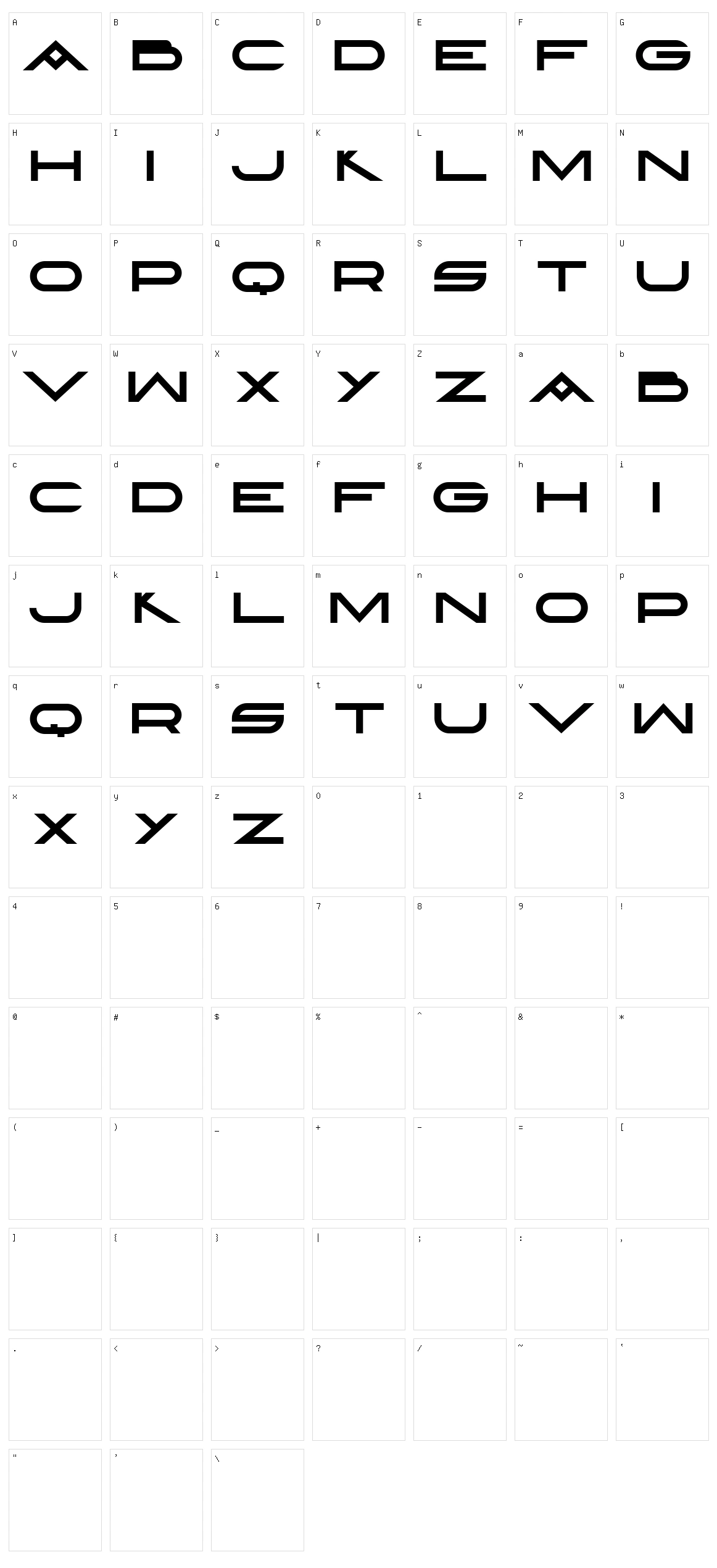 Layered Letters Character Set