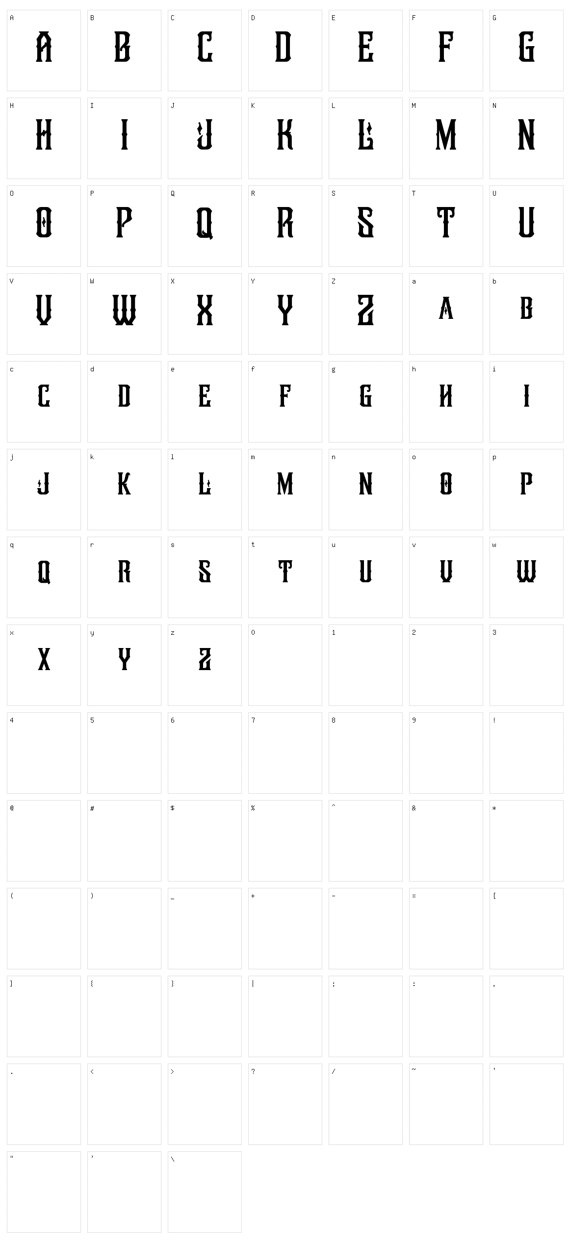 Legendaire Character Set