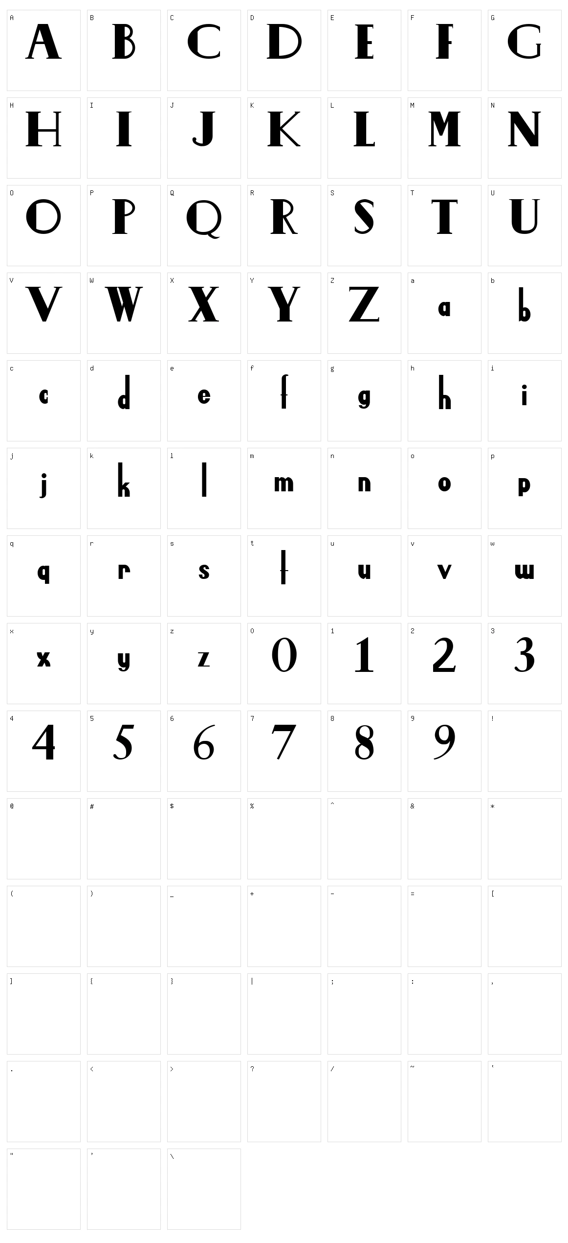 Leidenschaft Character Set