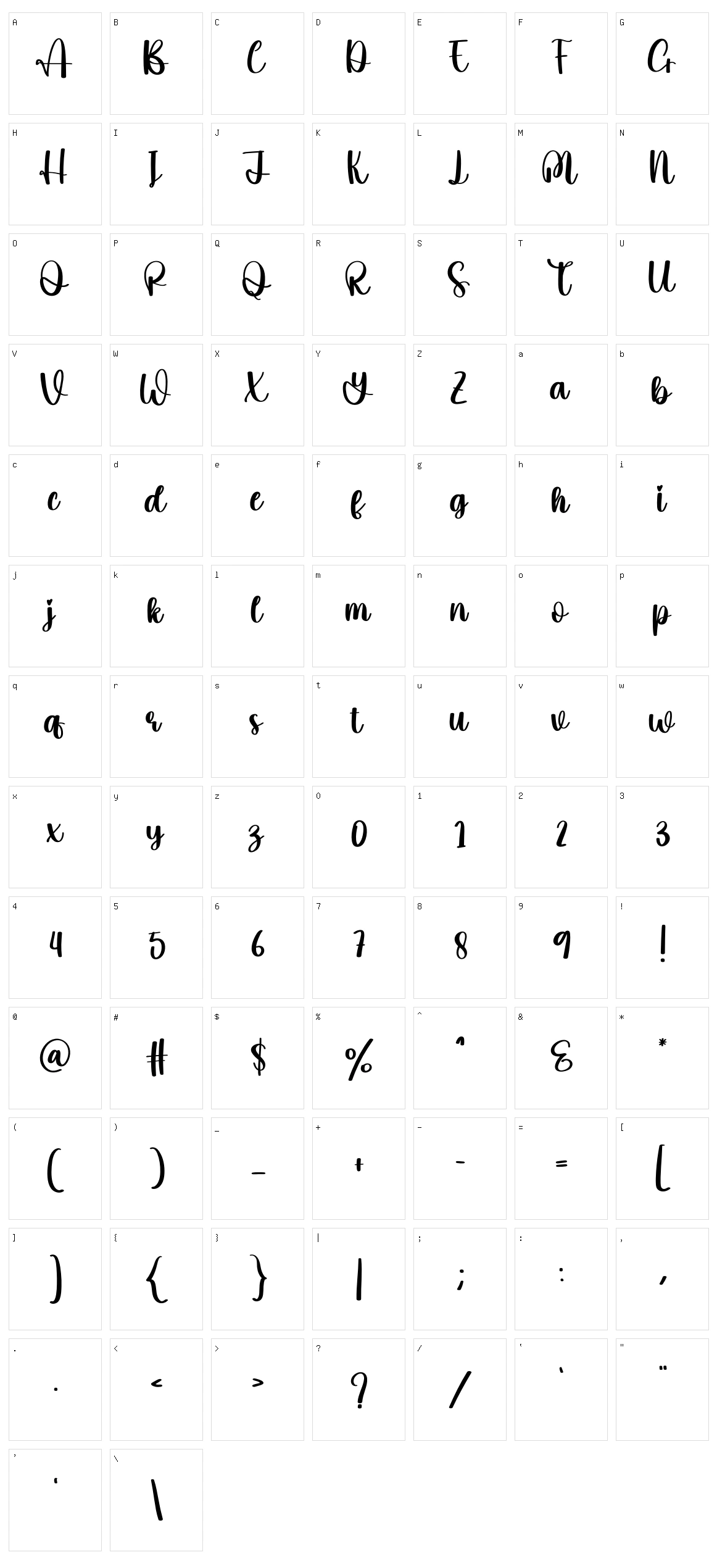 Asian Character Set