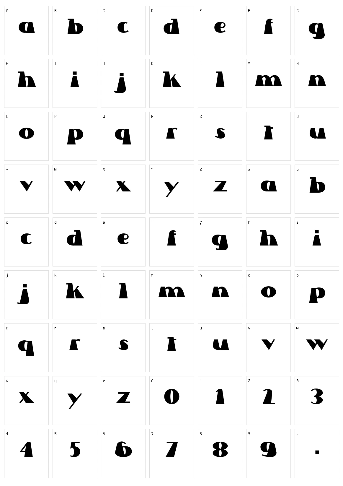 Lettre Dans Le Decor Character Set