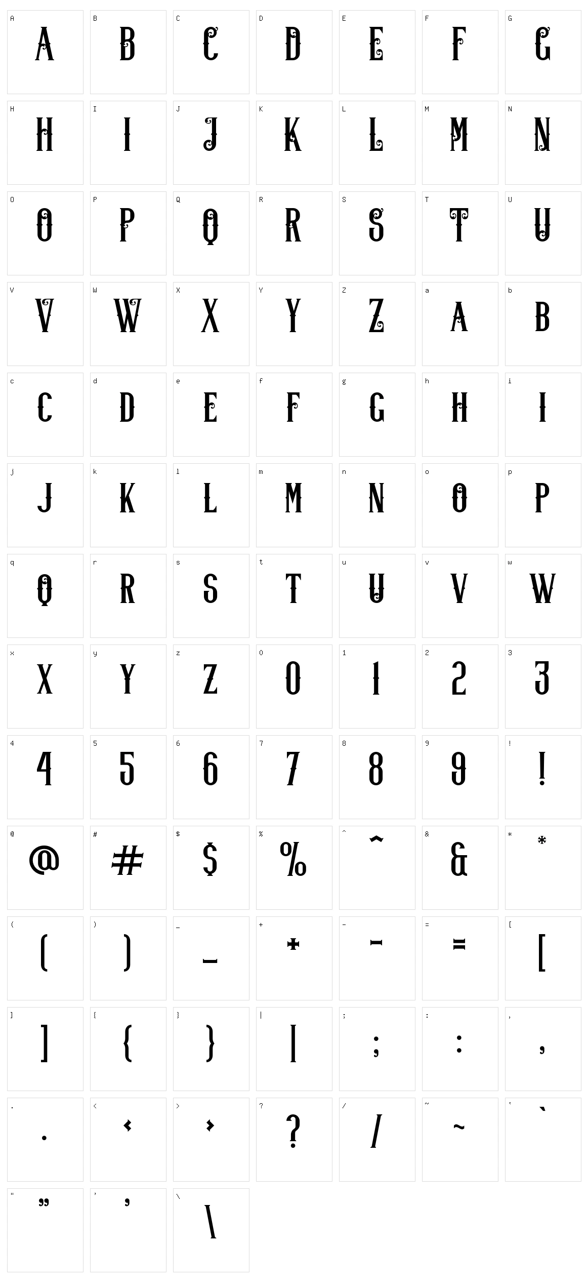 Lifer Character Set