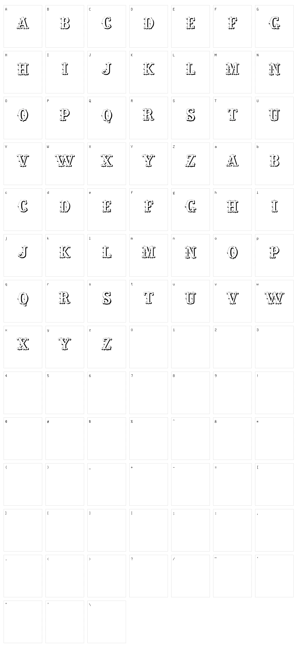 Living in the Past Character Set