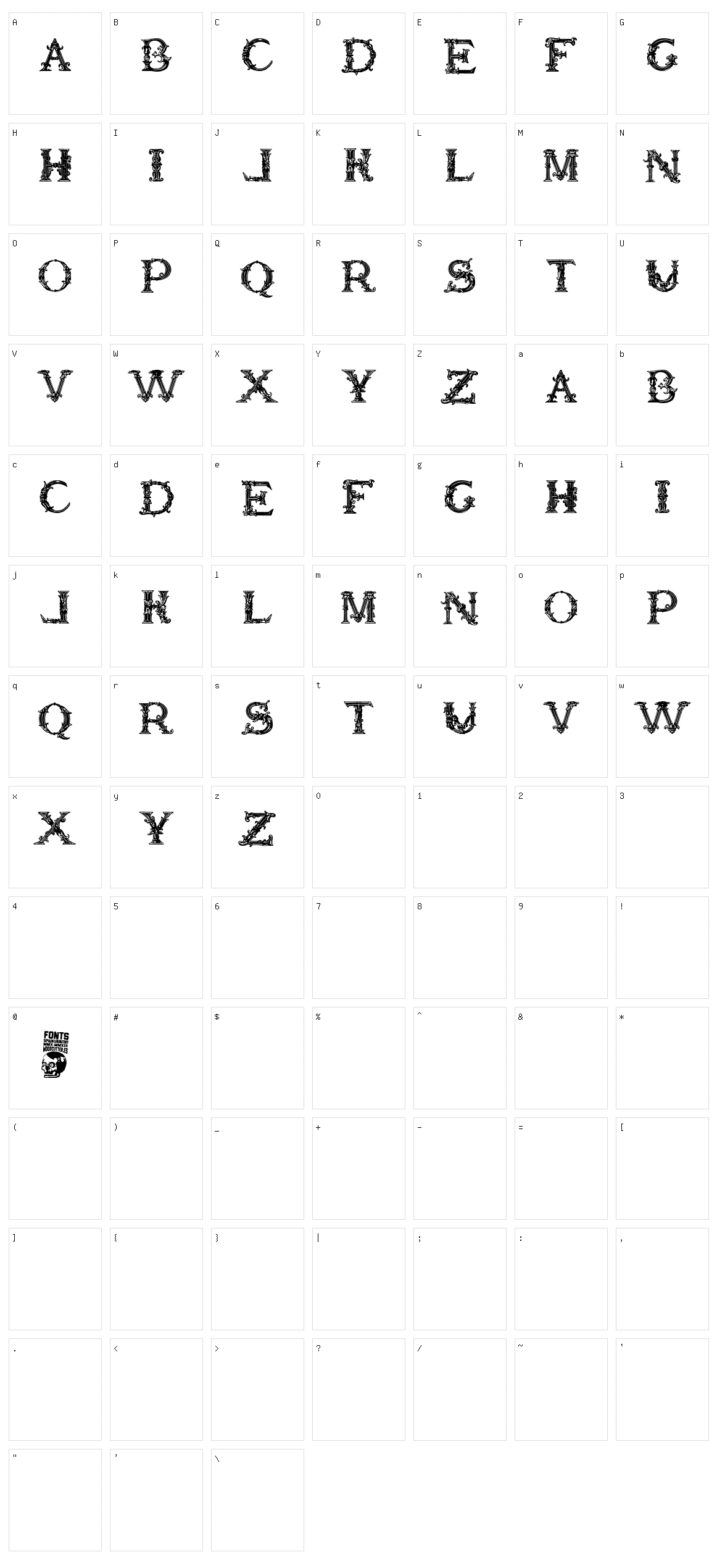 Lord British Character Set