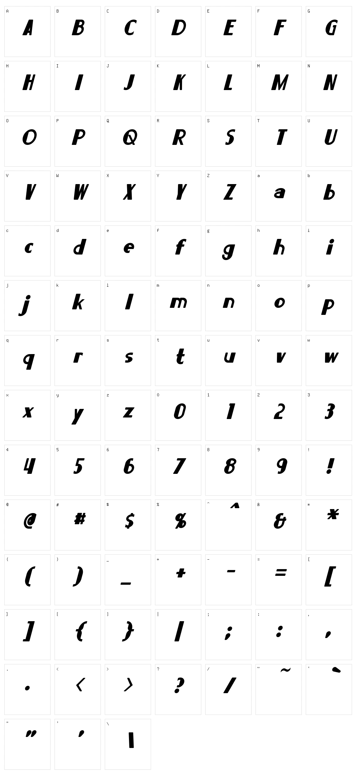 Lorre Character Set
