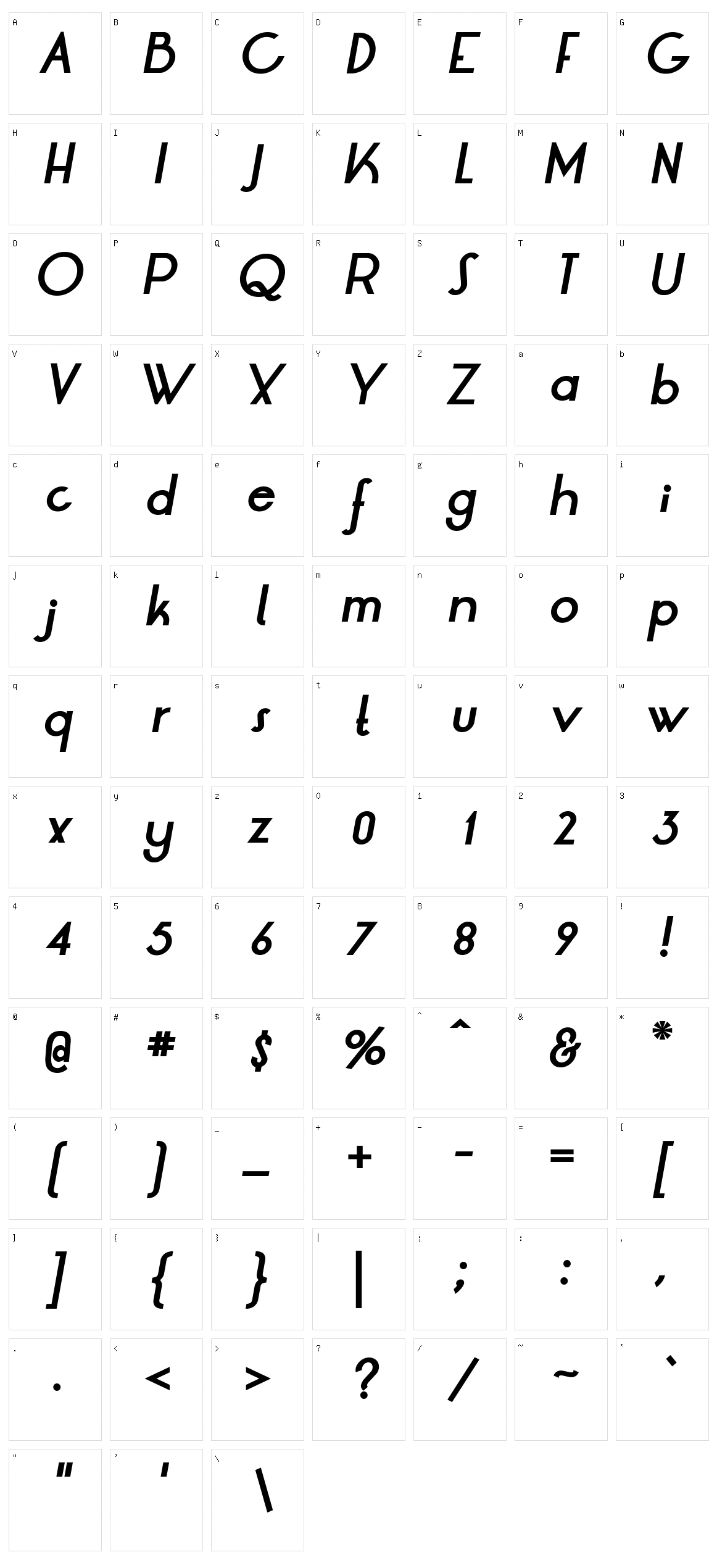LRT Oksana Character Set