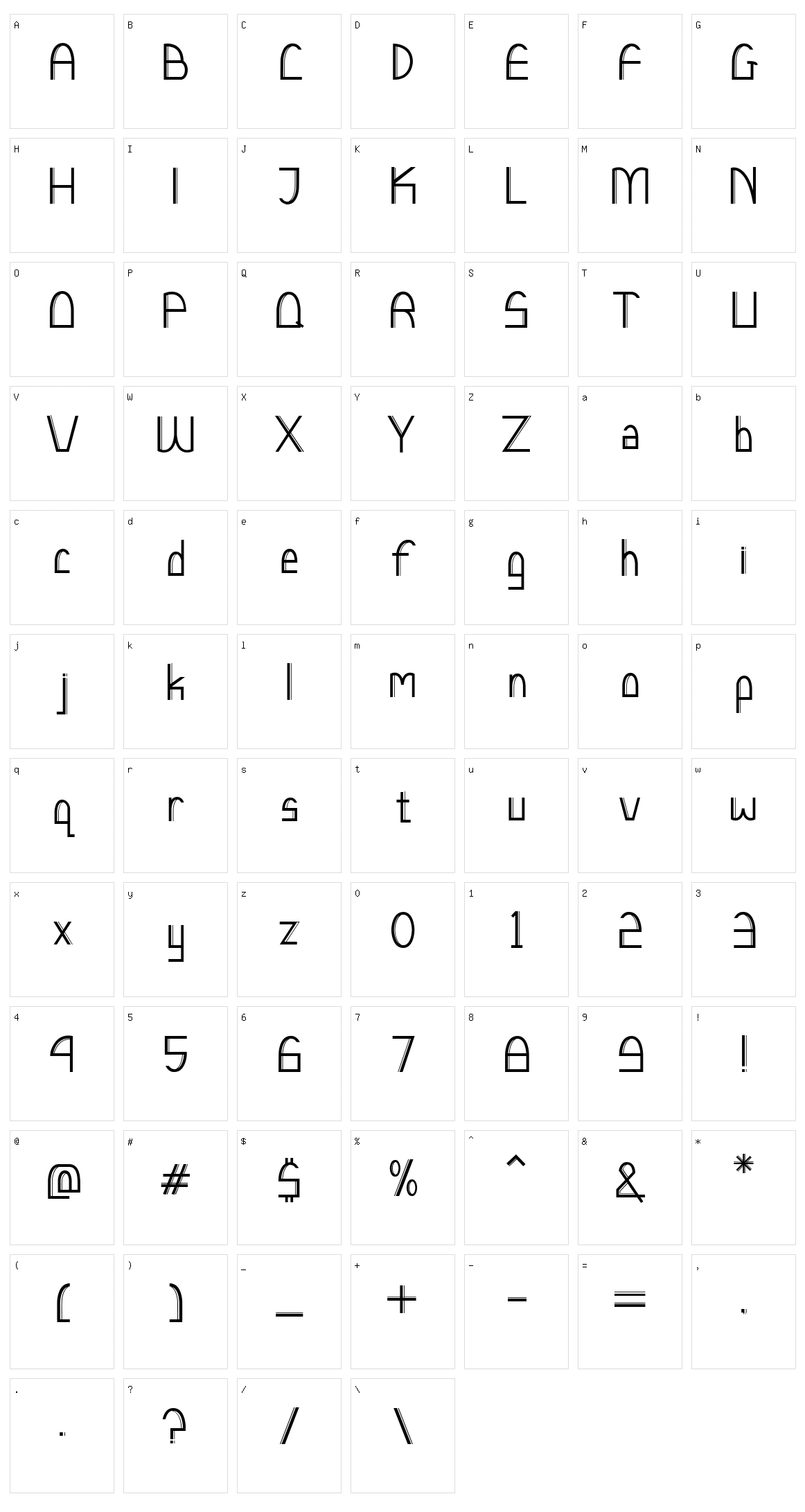 Lucchetto Character Set