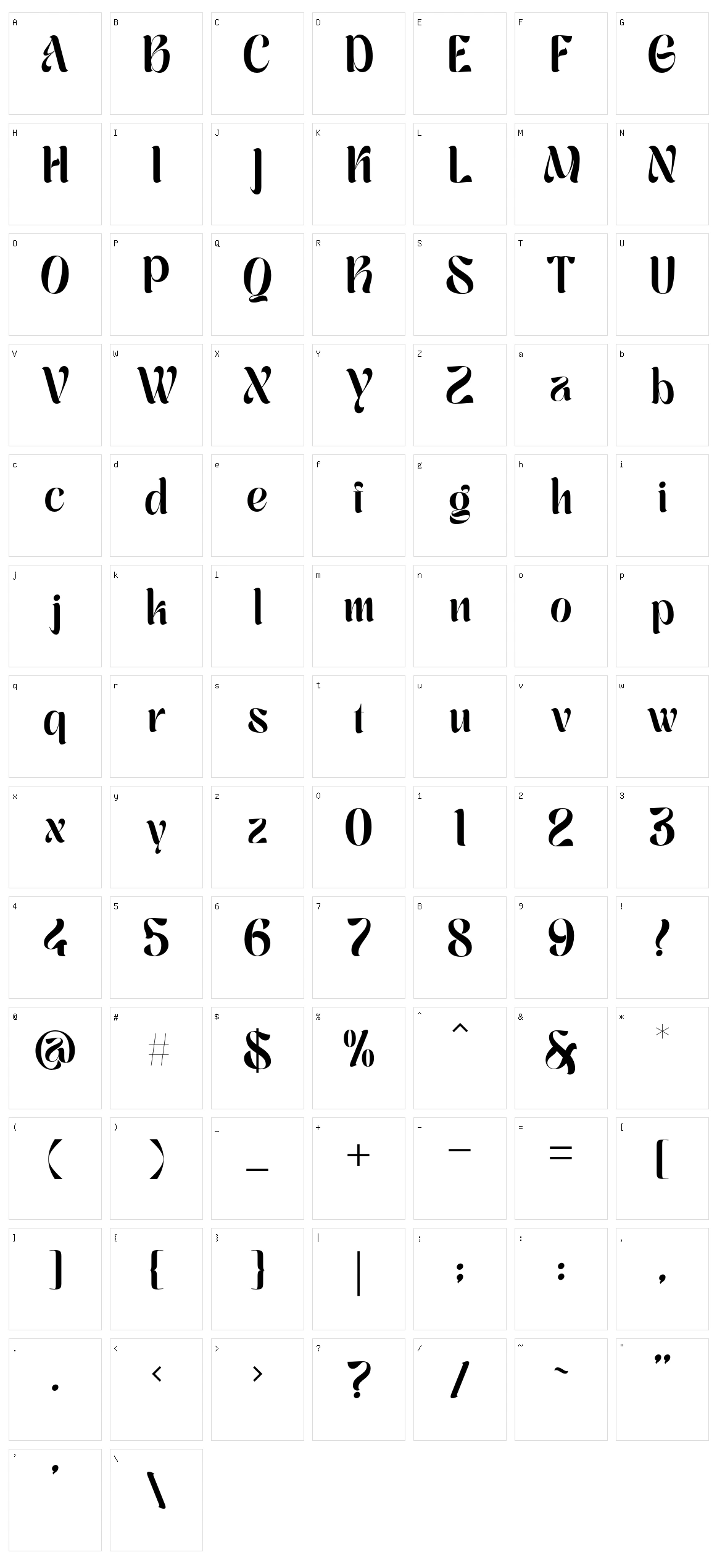 Magno Character Set