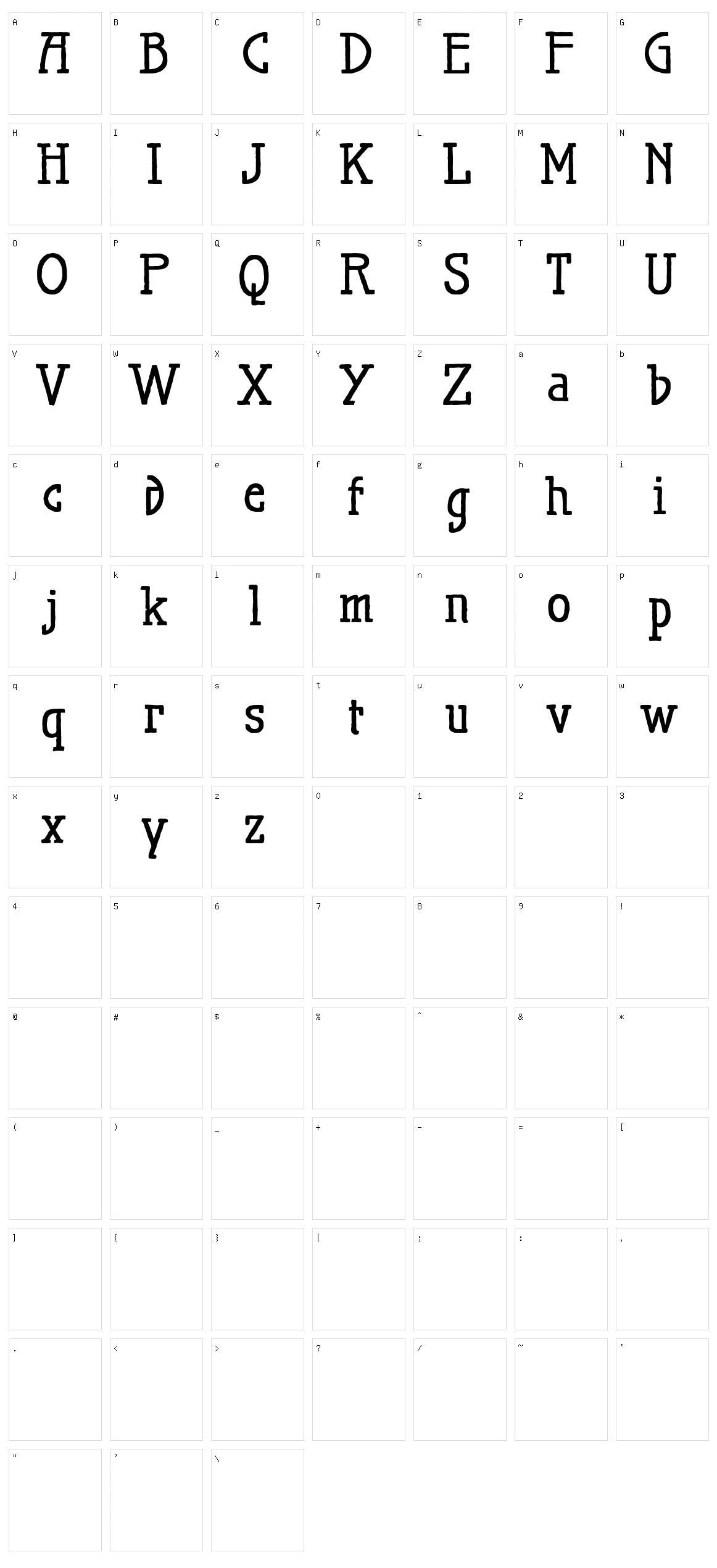 Maiers Nr.21 Character Set