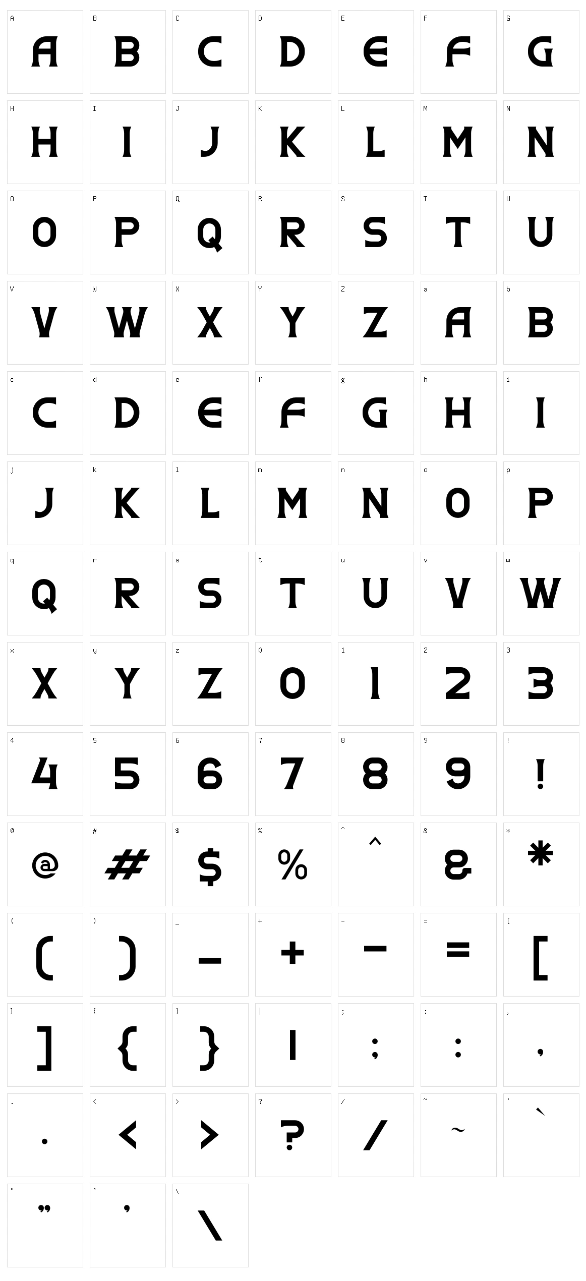 Maistro Character Set