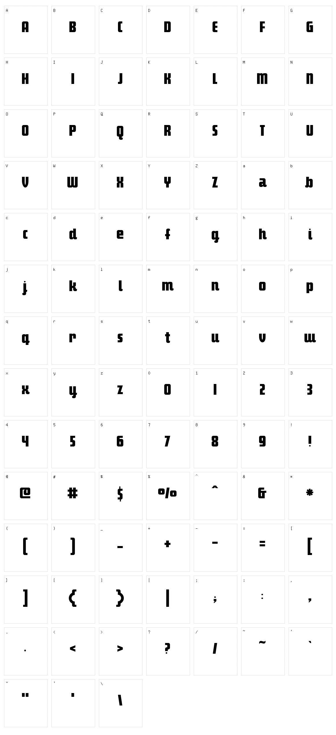 Makimango Character Set