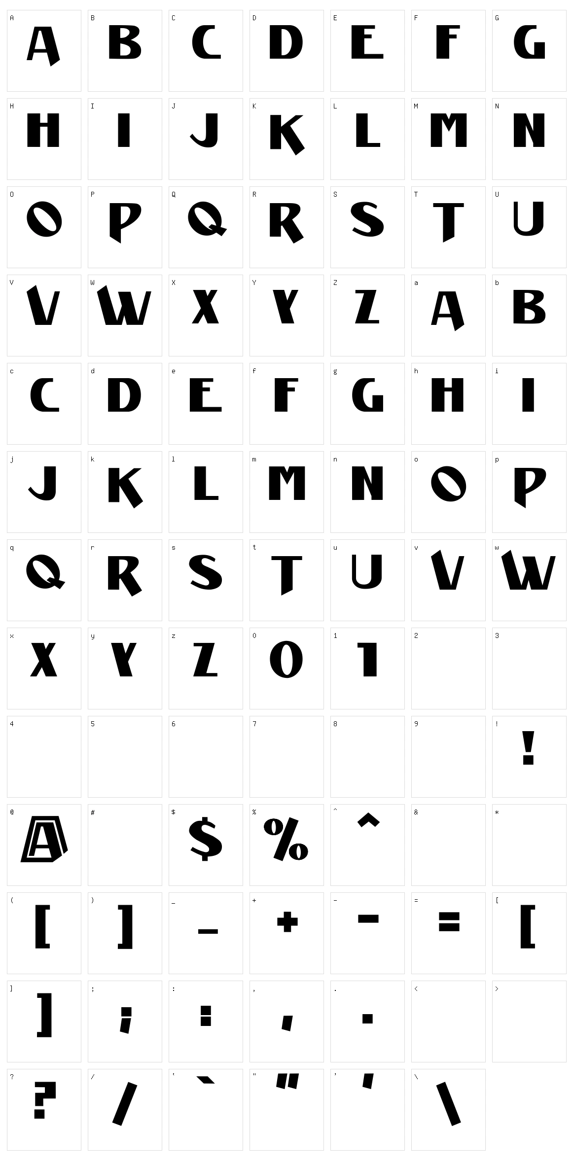 Manifest Character Set