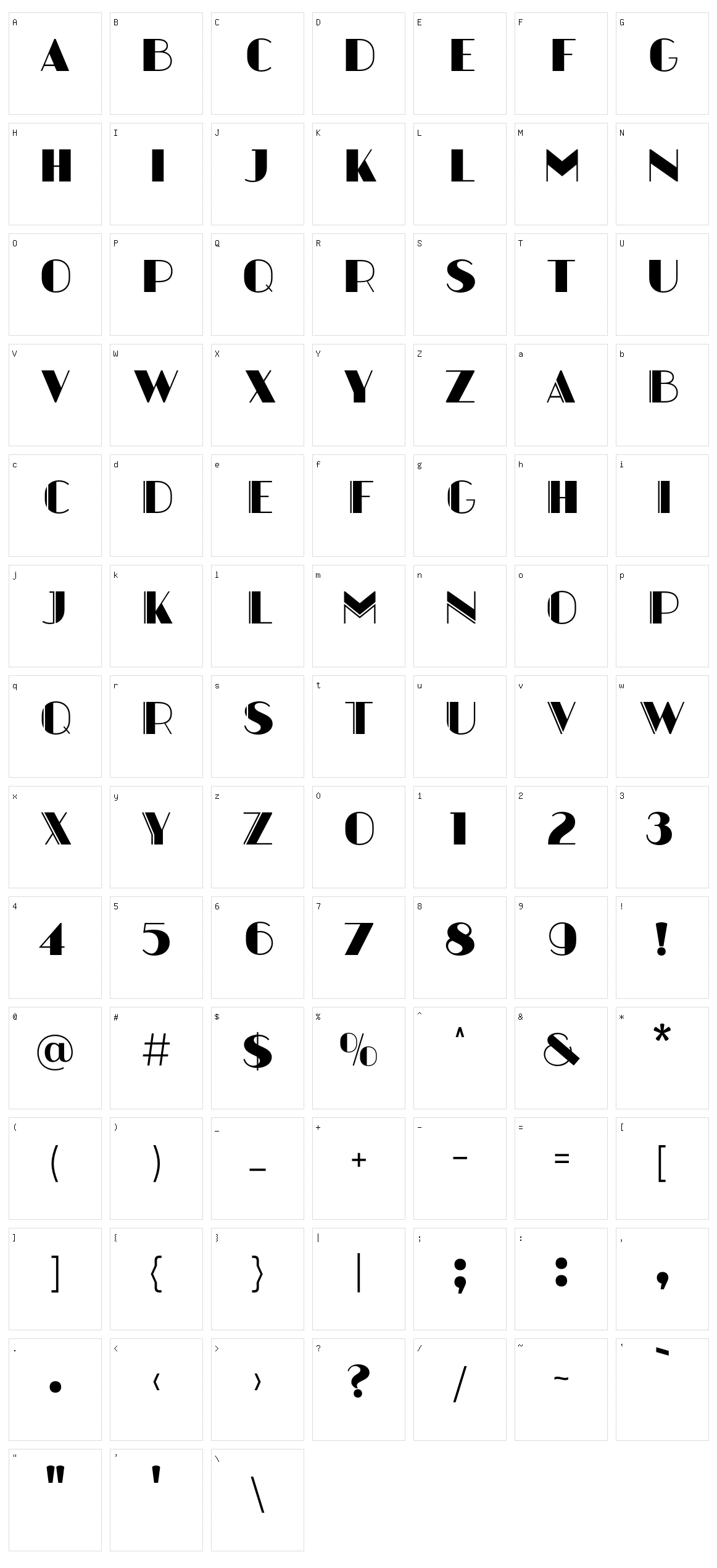 Marcopolo Character Set