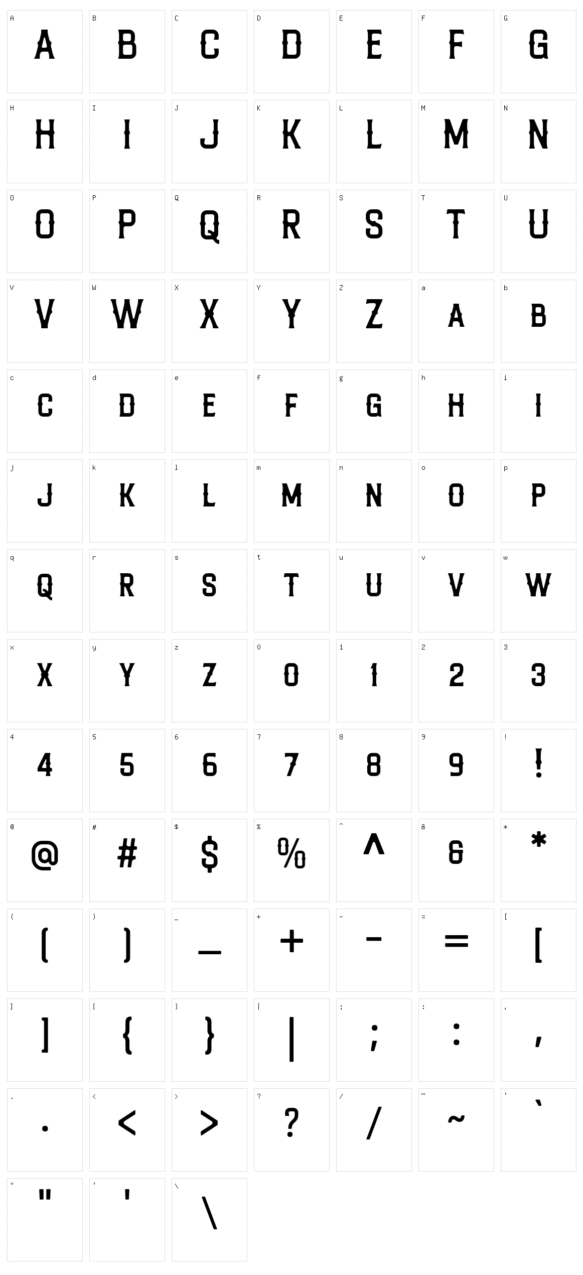 Marones Character Set