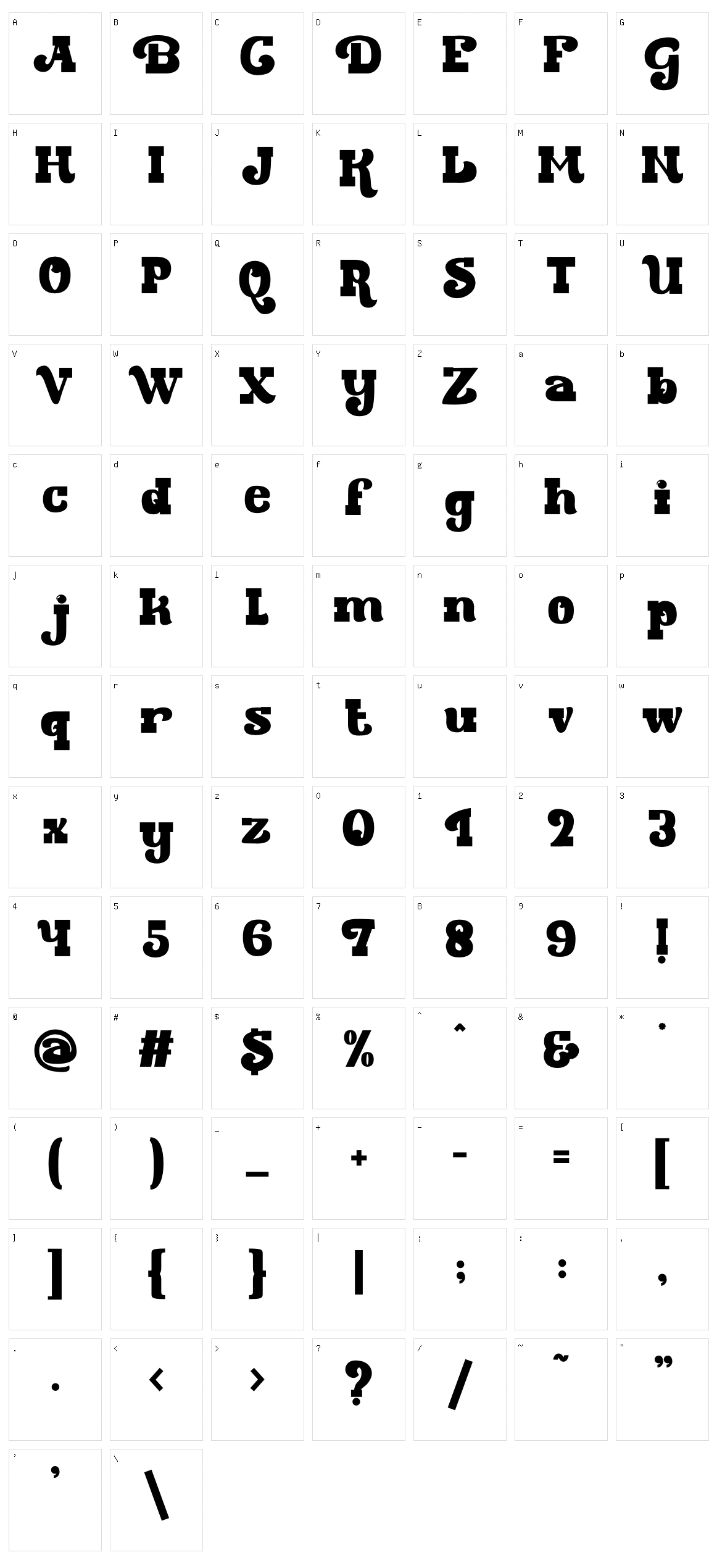 Marsaili Character Set